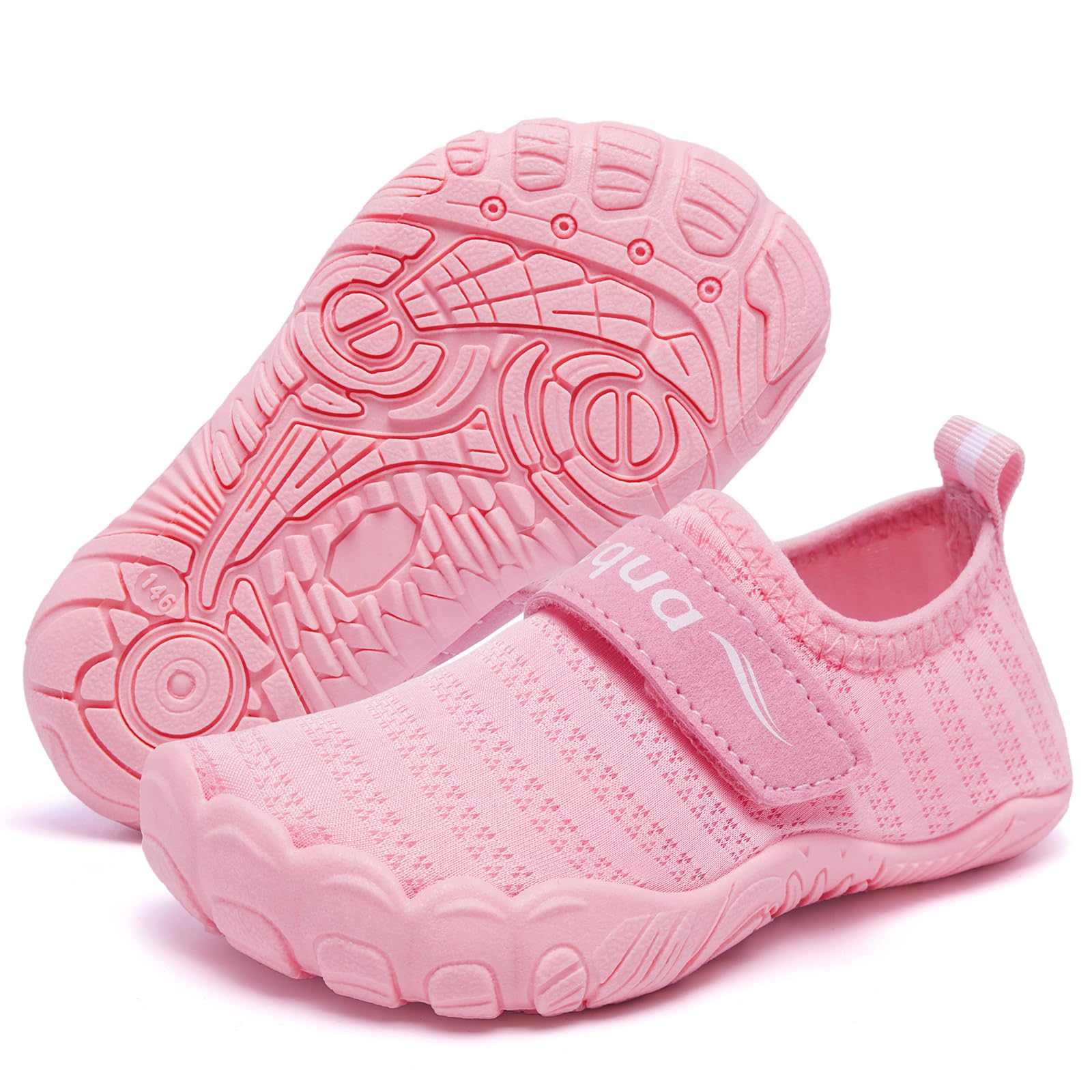 **Racqua Toddler Water Shoes for Boys & Girls - Quick Dry Aqua Shoes for Kids, Barefoot Beach Shoes - Perfect for Swimming, Beach, Pool & Outdoor Play**