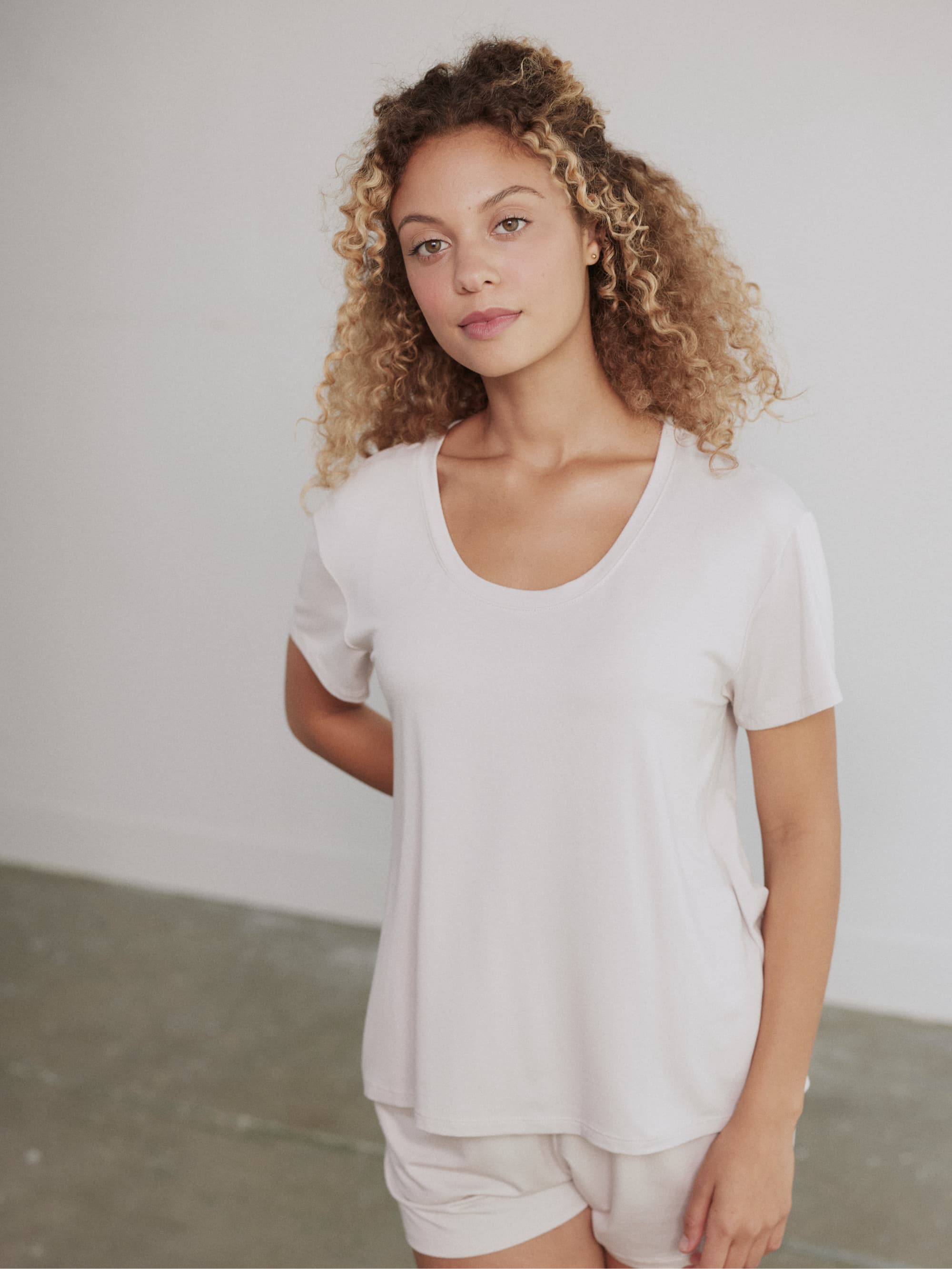 Soft Modal Pajama Tee for Women - Comfortable Sleepwear & Lounge Wear - Perfect for Nighttime Relaxation and Cozy Evenings at Home