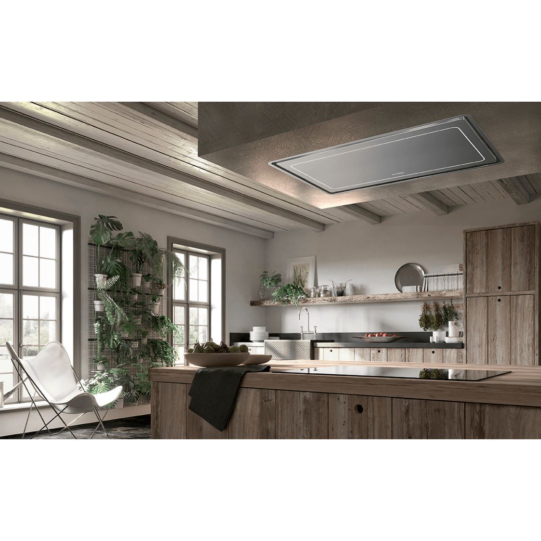 Faber 36-inch Stainless Steel Island Range Hood with High Light - Modern Kitchen Ventilation for Cooking, Grilling & Smoke Removal