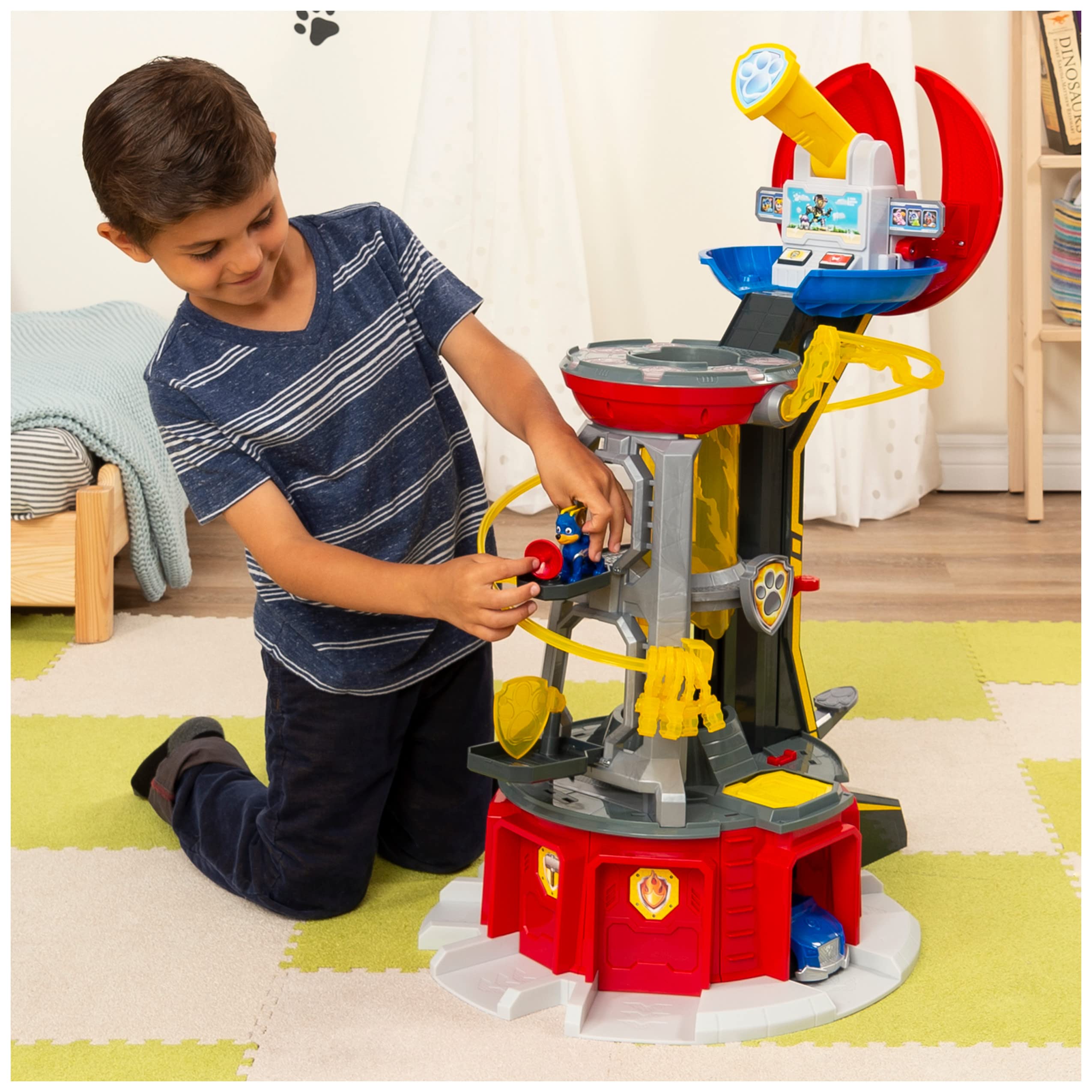 Paw Patrol Mighty Pups Super Paws Lookout Tower Playset with Lights & Sounds - Interactive Action Toy for Kids Ages 3+ | Role Play, Adventure & Gift Idea for Toddlers & Preschoolers