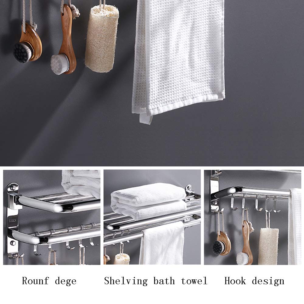 Premium 304 Stainless Steel Foldable Bathroom Shelf - Rustproof Shower Organizer with Hand-Polished Finish | Perfect for Bathroom, Shower, and Spa Storage