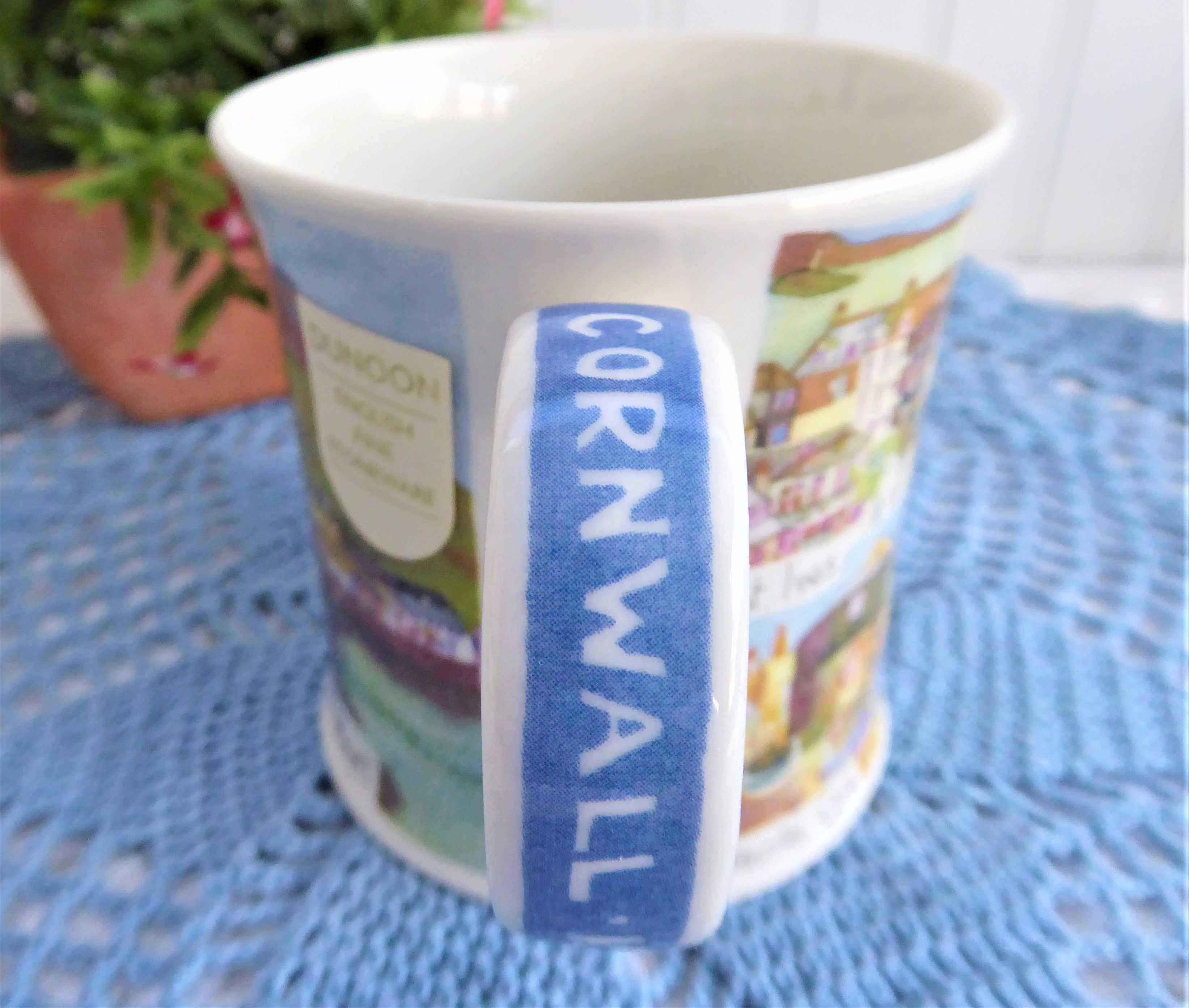 Dunoon Emma Ball Cornish Villages England Ceramic Mug - Handmade in Cornwall with Scenic Designs - Perfect for Tea, Coffee & Home Decor