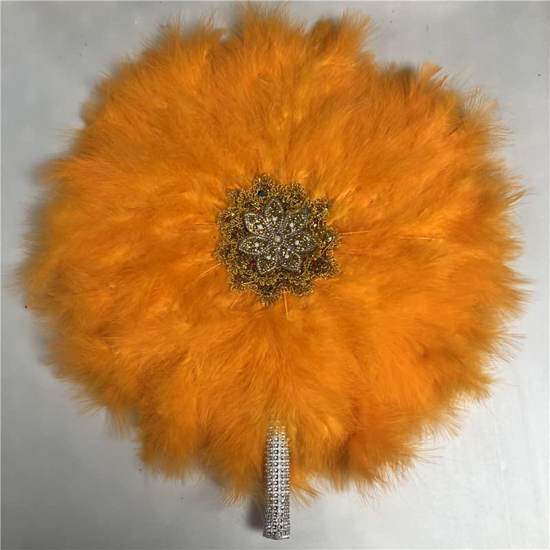 Luxury Handmade African Wedding Feather Fans - Custom DIY Handheld Dance Fans for Wedding Photo Props, Bridal Shower Gifts & Party Favors | Perfect for Cultural Celebrations, Photo Shoots & Special Events