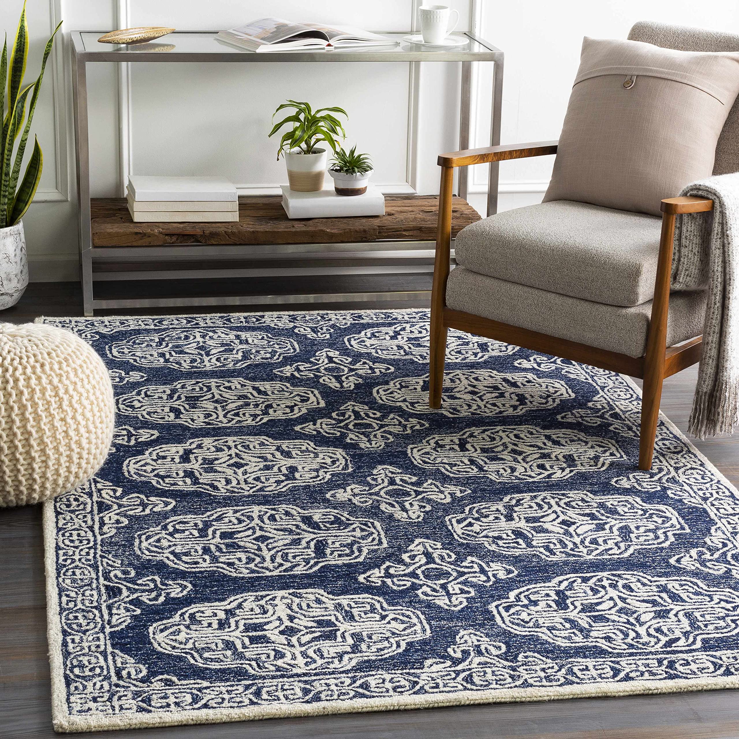 Premium Hauteloom Glenoma Wool Area Rug - Traditional Beige & Gray - 9'9