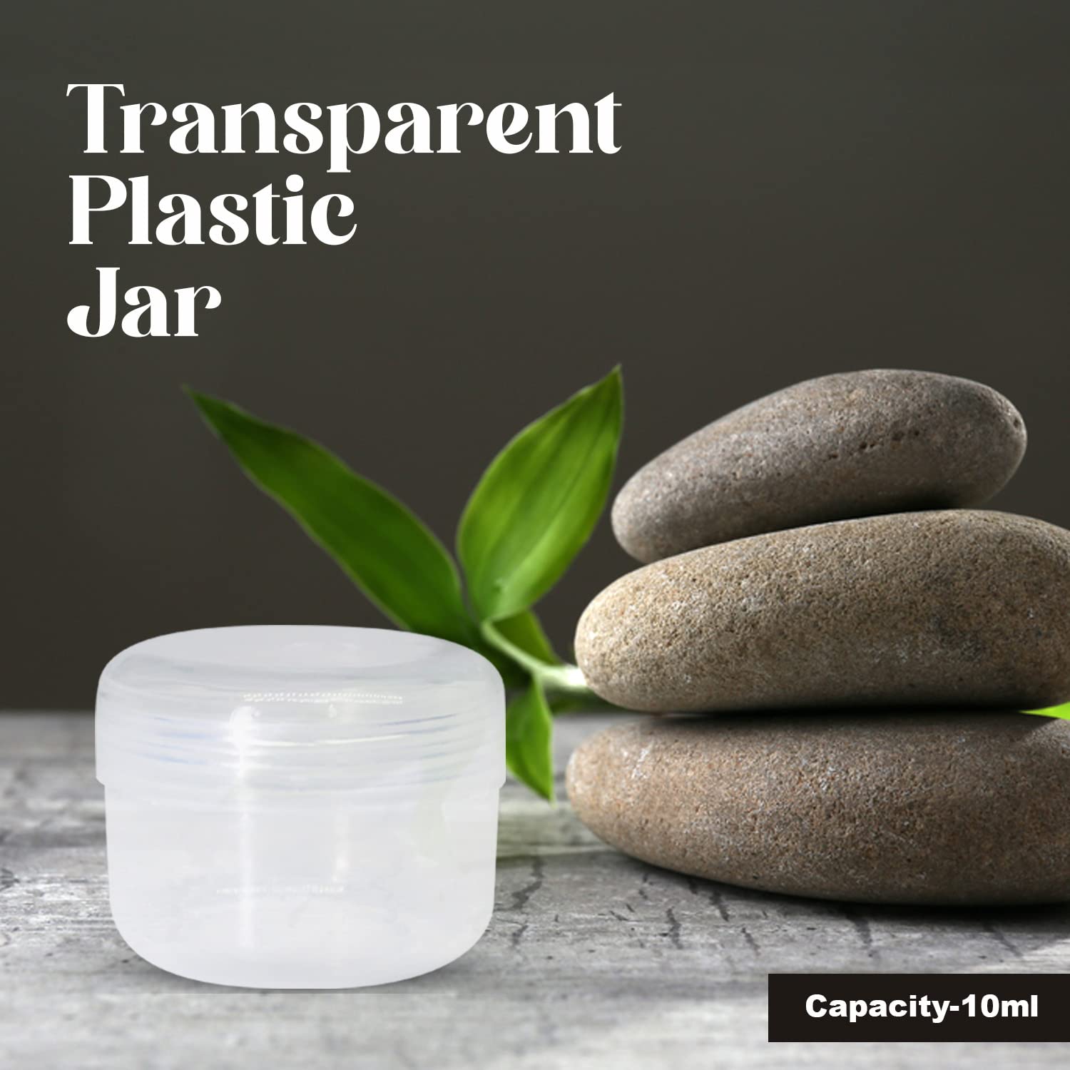 NSB Herbals 10g Clear Empty Cosmetic Jars - 12 Pack for Eyeshadow, Makeup, Face Cream, Lip Balm Storage | Perfect for Jewelry, Watch Parts & Beads Organizer | Travel-Friendly Small Containers