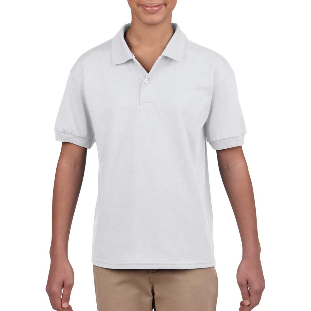 Gildan DryBlend Kids' Unisex Polo Shirt - Comfortable Cotton Blend for School, Sports & Casual Wear - Boys & Girls Short Sleeve Tee