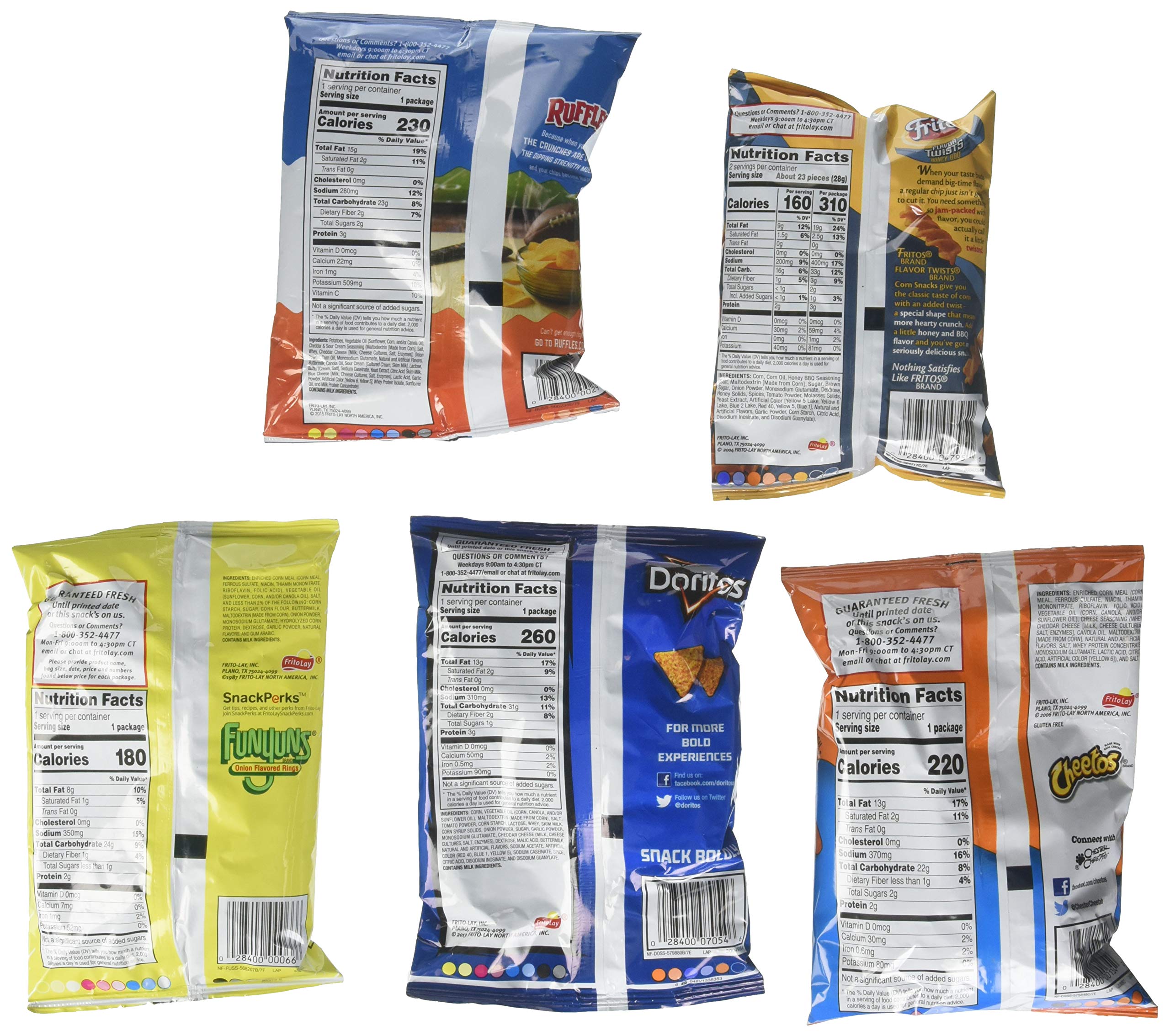 Frito Lay Premiere Mix Chips and Snacks - 30 Piece Variety Pack (60 oz) | Assorted Flavors | Party Snacks, Office Treats & Family Movie Night