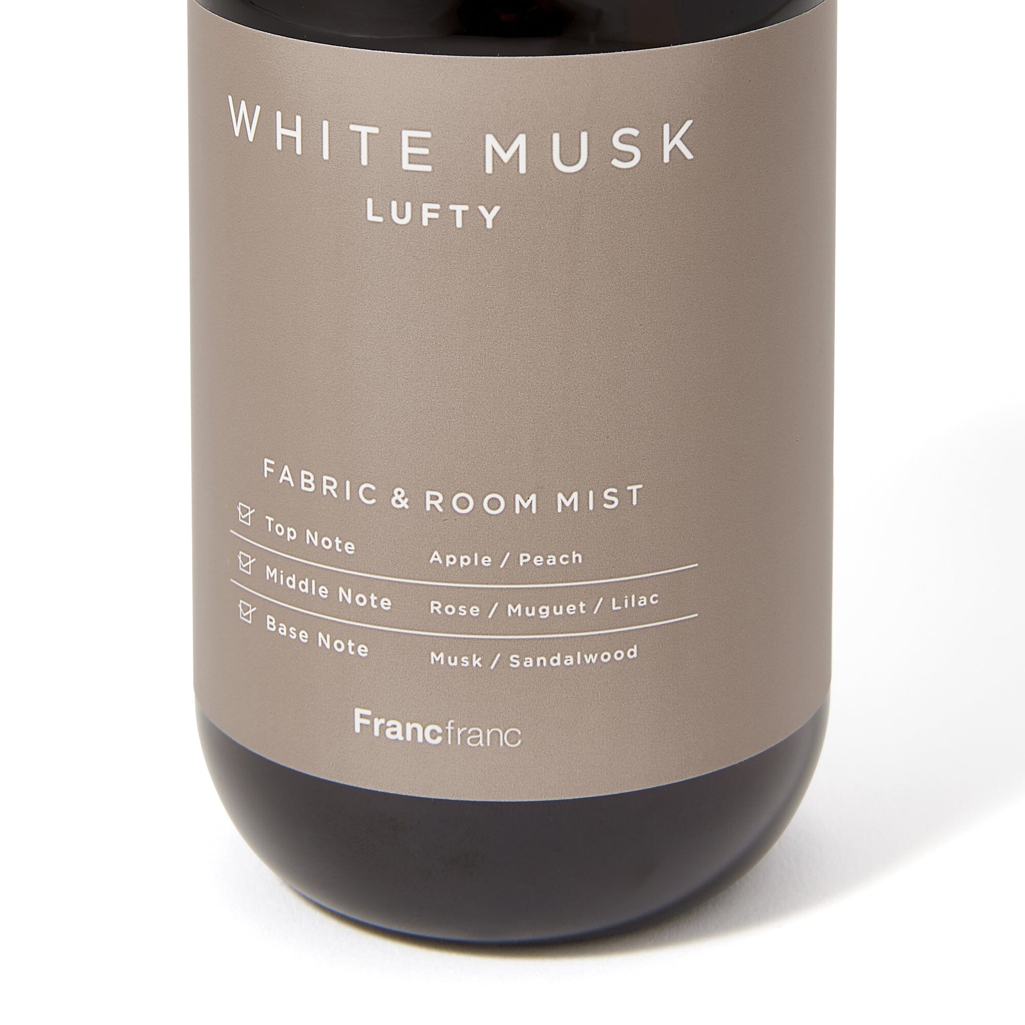 Lufty Fabric Mist White Musk - Refreshing Scent for Clothes, Linens & Home - Long Lasting Aromatherapy Spray for Bedding, Curtains & Wardrobe