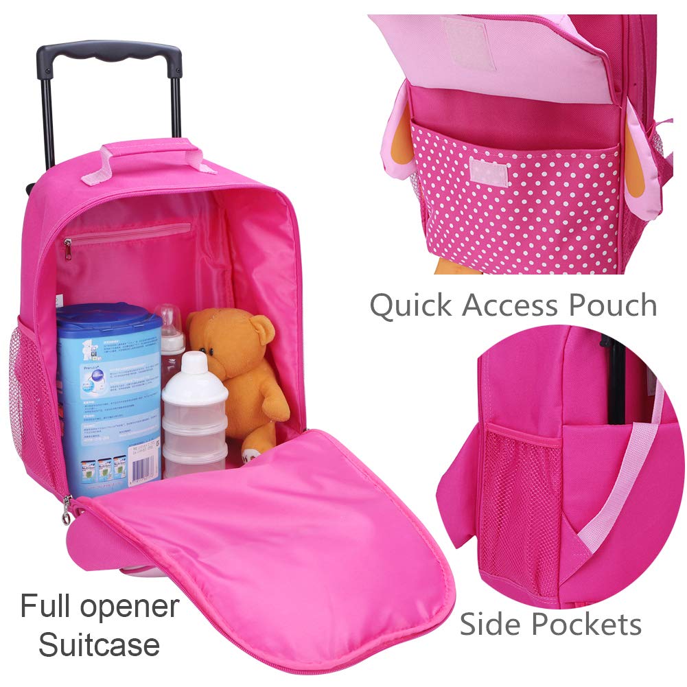 Yodo 3-Way Kids Suitcase with Wheels - Rolling Backpack for Toddlers & Children | Perfect for Travel, School & Daycare Use