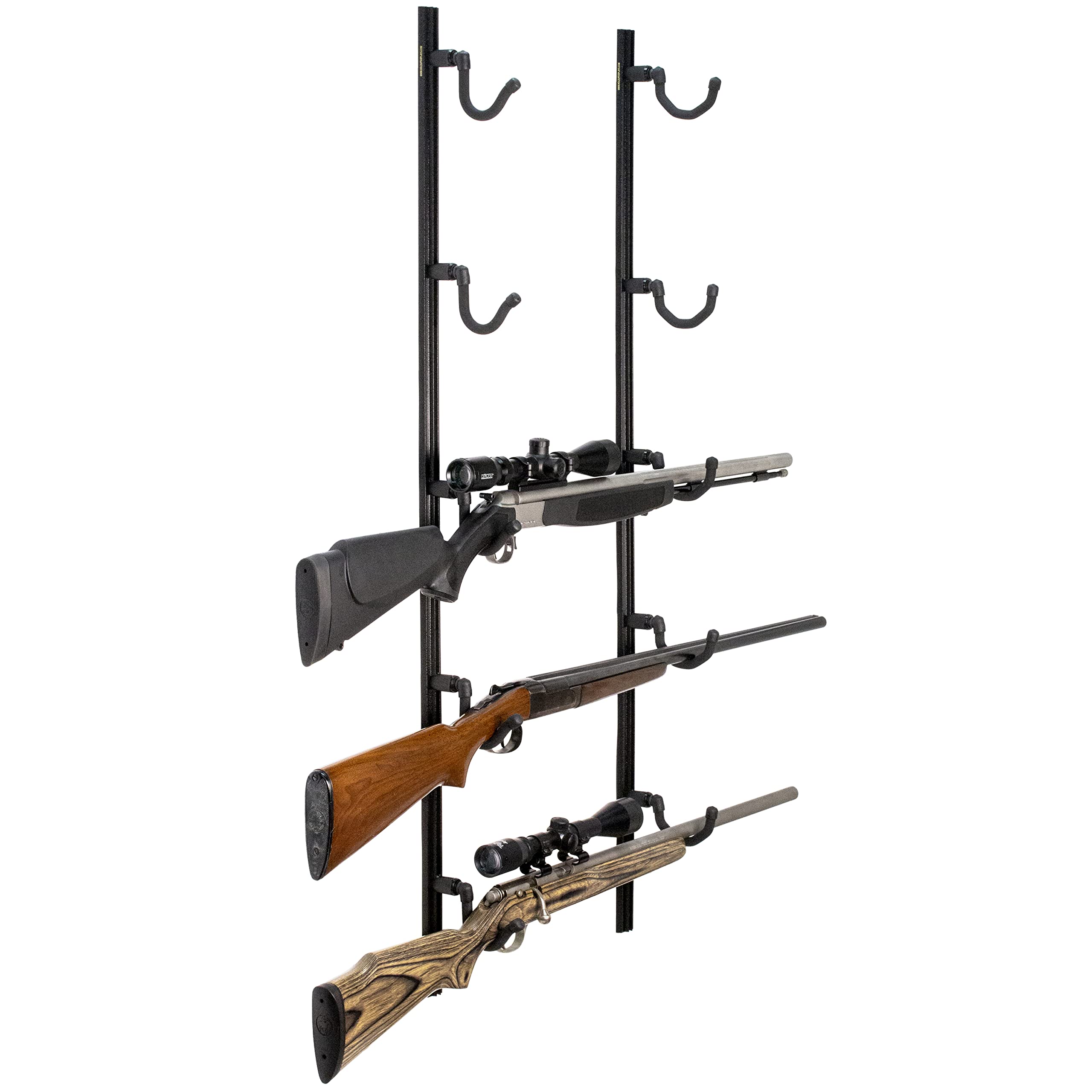 USA Made Gun Rack & Fishing Rod Holder - Heavy Duty Rifle Shotgun Hanger with Wall Mount for Firearms Storage & Fishing Pole Organization | Perfect for Hunting Cabin, Garage, and Outdoor Gear Storage