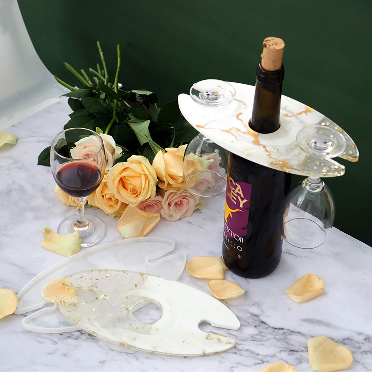 Premium 3-Piece Resin Silicone Mold Set for DIY Wine Rack & Coaster Making - Durable Casting Molds for Glasses Holder and Home Decor Projects - Perfect for Crafting Unique Gifts and Party Accessories