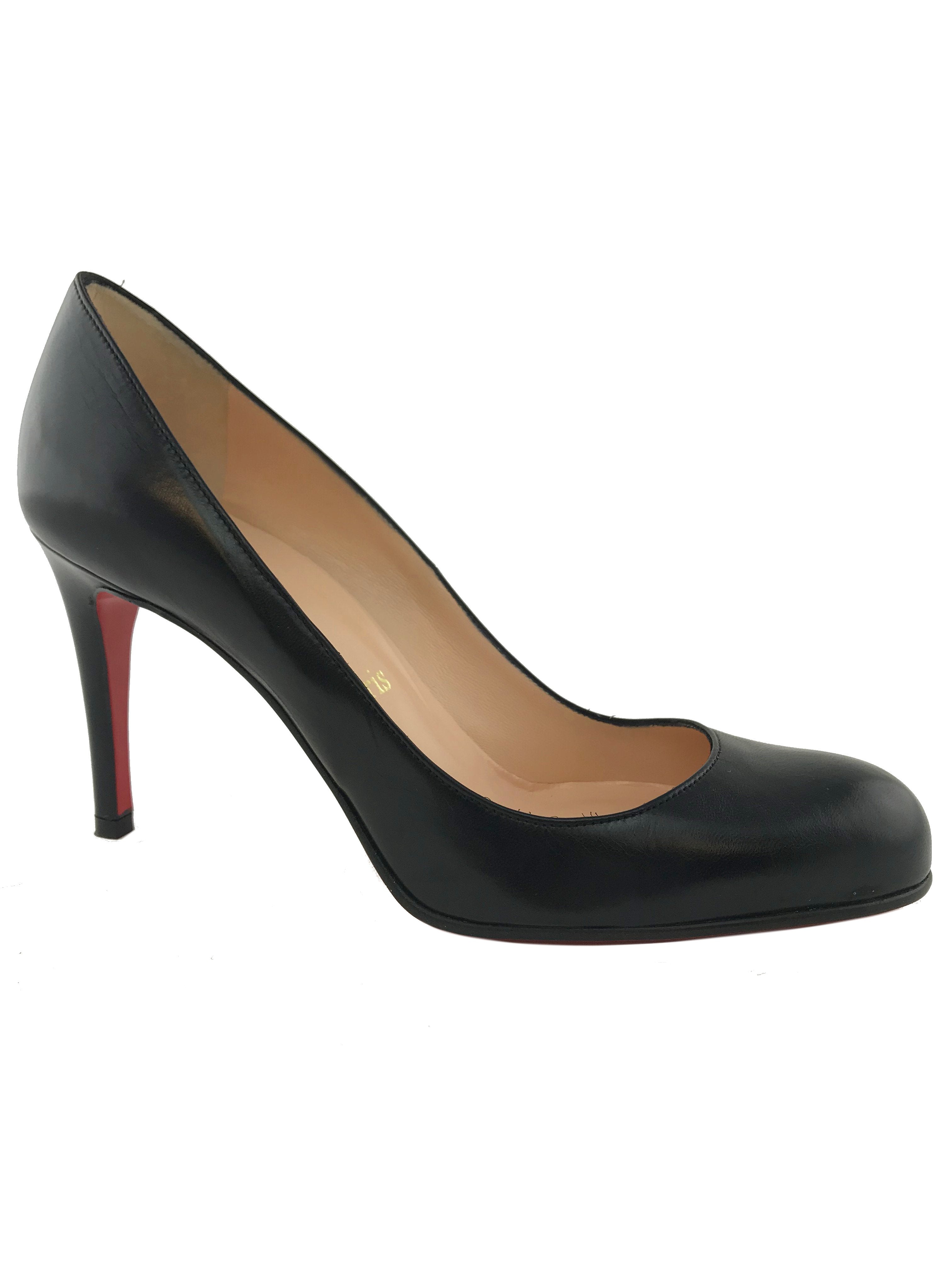 Christian Louboutin Women's Red Leather Pumps Size 6.5 - Classic Pointed Toe High Heels for Wedding, Party & Evening Wear