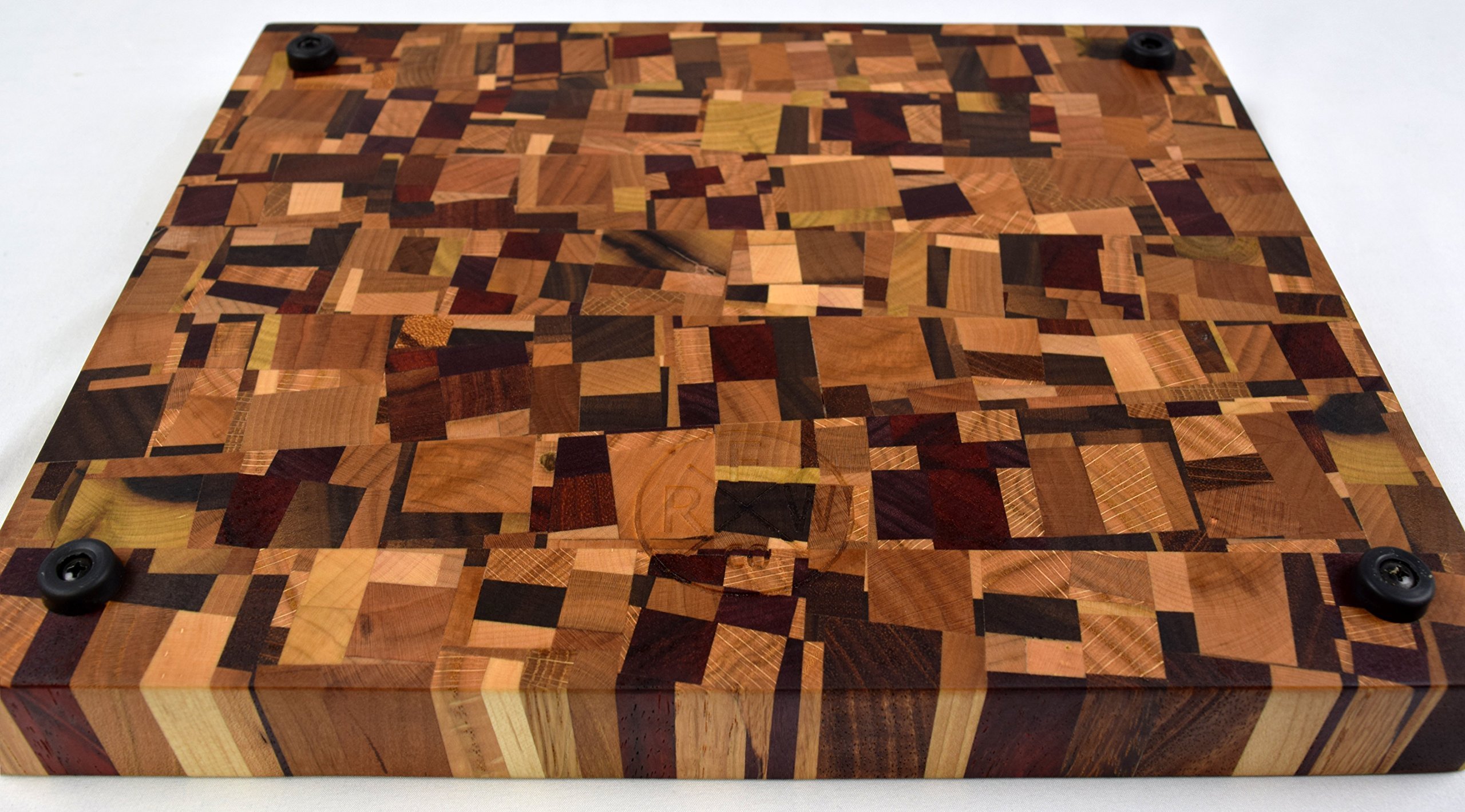 Premium Chaos End Grain Cutting Board - Large Wooden Butcher Block for Kitchen, Meat, Vegetables - Perfect for Chefs, Home Cooking & BBQ Prep
