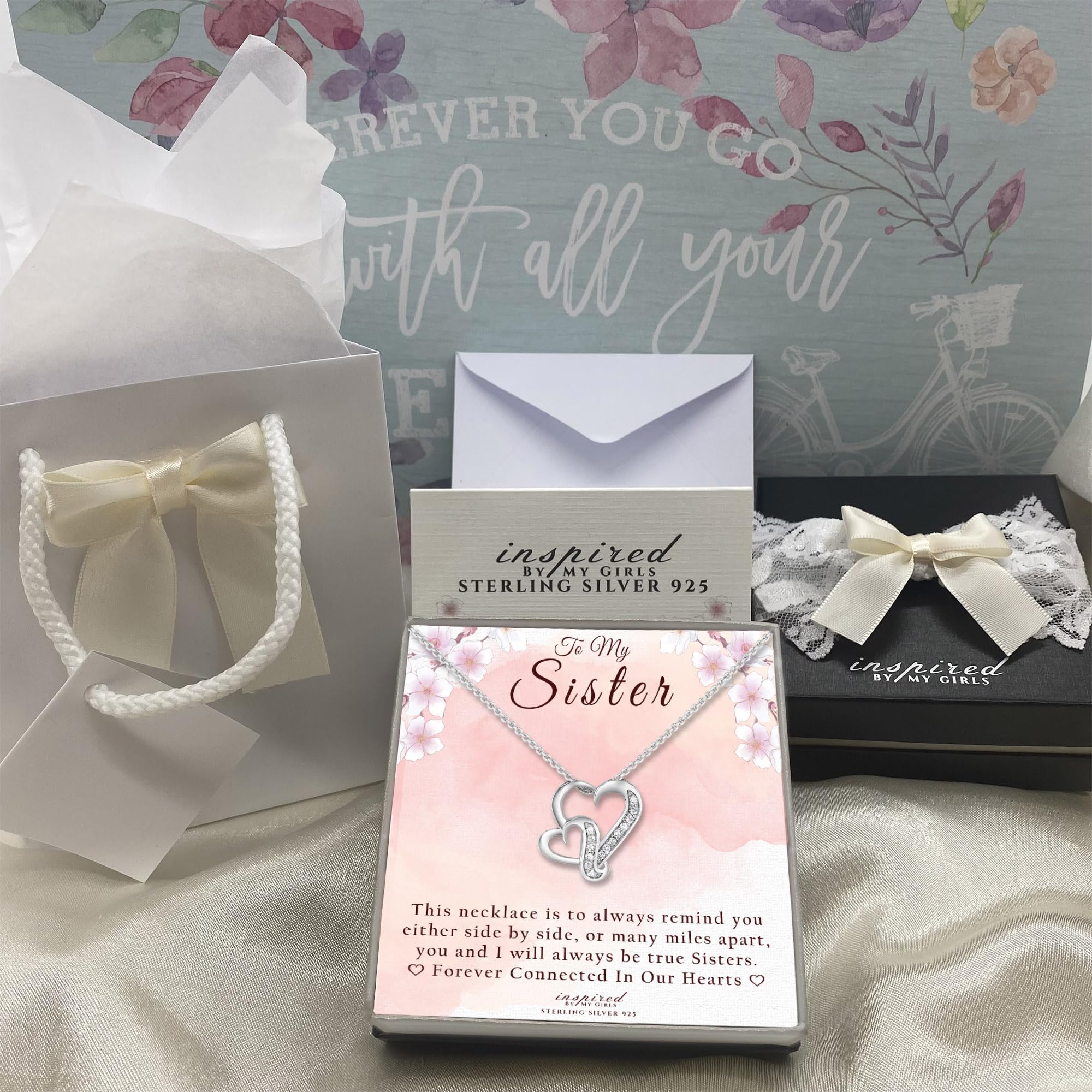 Sterling Silver Sister Necklace with Adjustable Chain - Personalized Keepsake Gift for Sisters, Best Friends & Loved Ones - Perfect for Birthdays, Anniversaries & Special Occasions