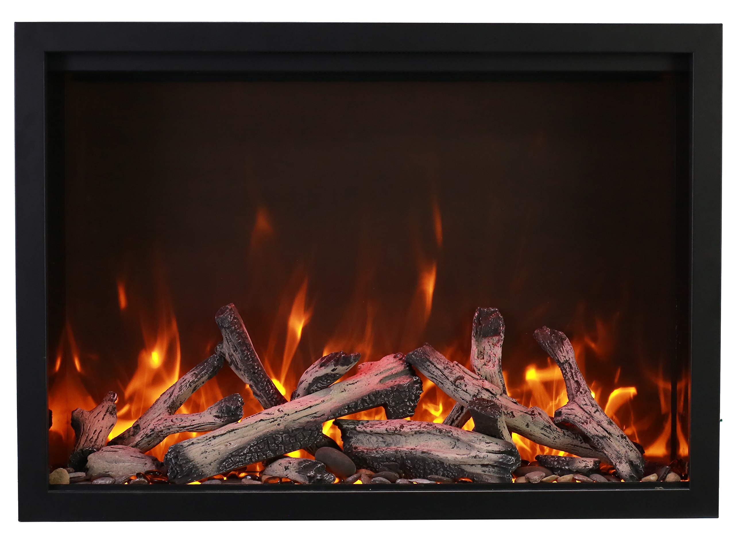 TRD-44 Electric Fireplace Heater - Realistic Flame Effect, Energy Efficient, Remote Control - Perfect for Living Room, Bedroom & Office Warmth