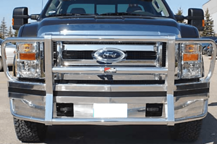 2008-2010 Ford F250/F350 Super Duty Aluminum Front Bumper with Rake Design - Heavy Duty Truck Bumper Replacement for Off-Road & Work Trucks