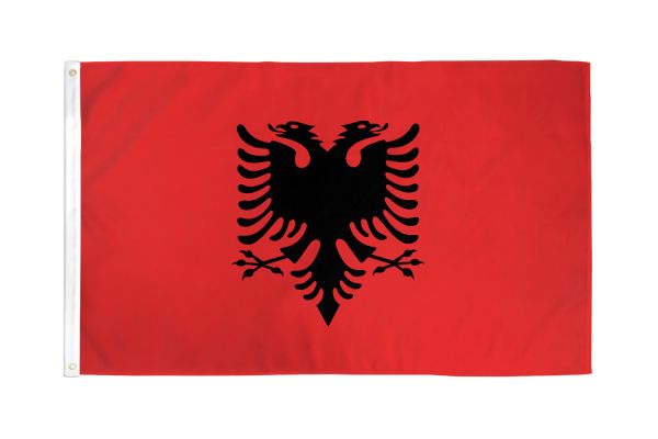 Albania 3'x5' Nylon Flag - Durable 68D ROUGH TEX® Outdoor & Indoor Use - Perfect for National Holidays, Sporting Events & Home Decoration