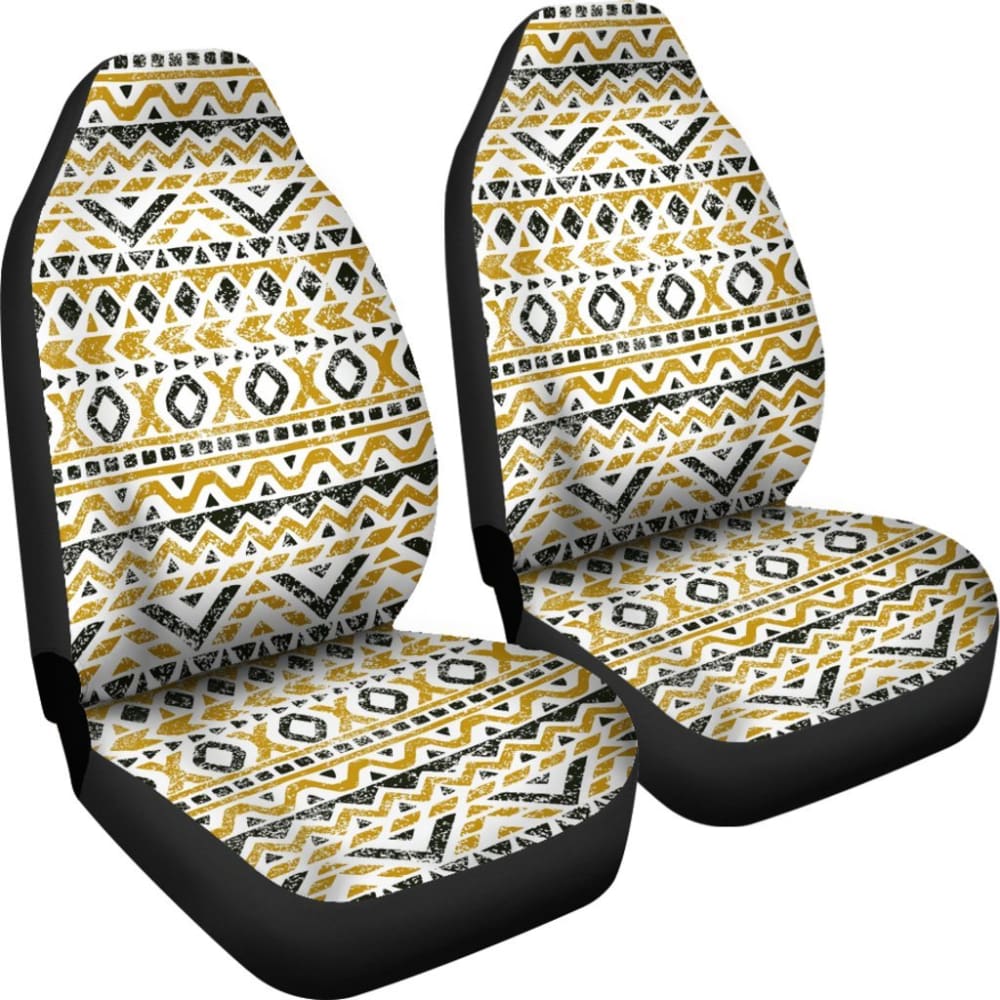 Premium Aztec Gold & Black Car Seat Covers - Universal Fit for Cars, Trucks & SUVs - Stylish Protection for Daily Commutes & Road Trips