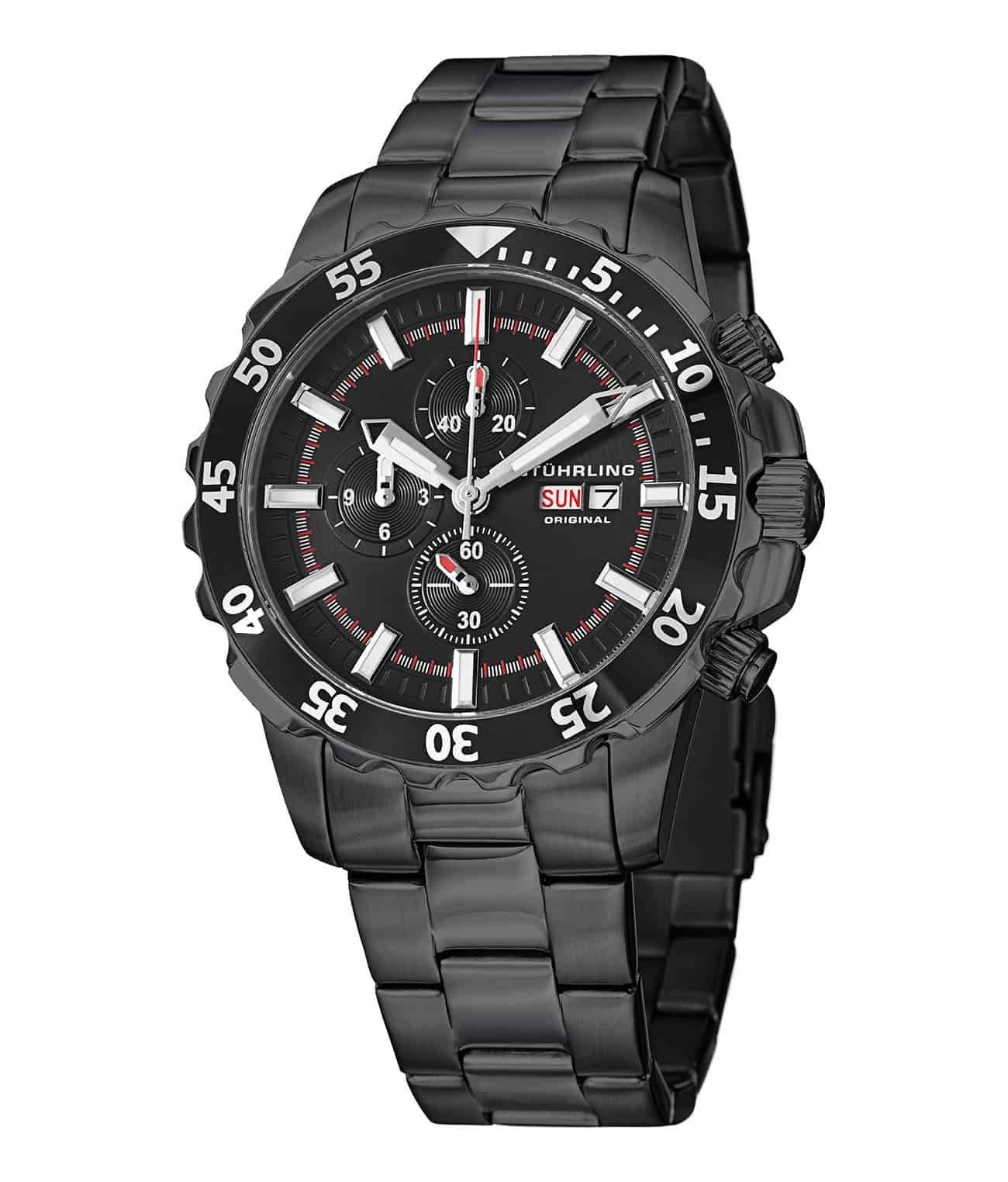 Vigor 820 GMT Quartz 46mm Diver Watch for Men - Waterproof Stainless Steel Sports Watch with Date Function - Perfect for Diving, Swimming & Outdoor Adventures