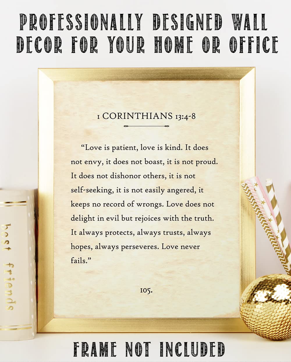 Corinthians 11x14 Bible Verse Print - Wedding Gift & Home Decor