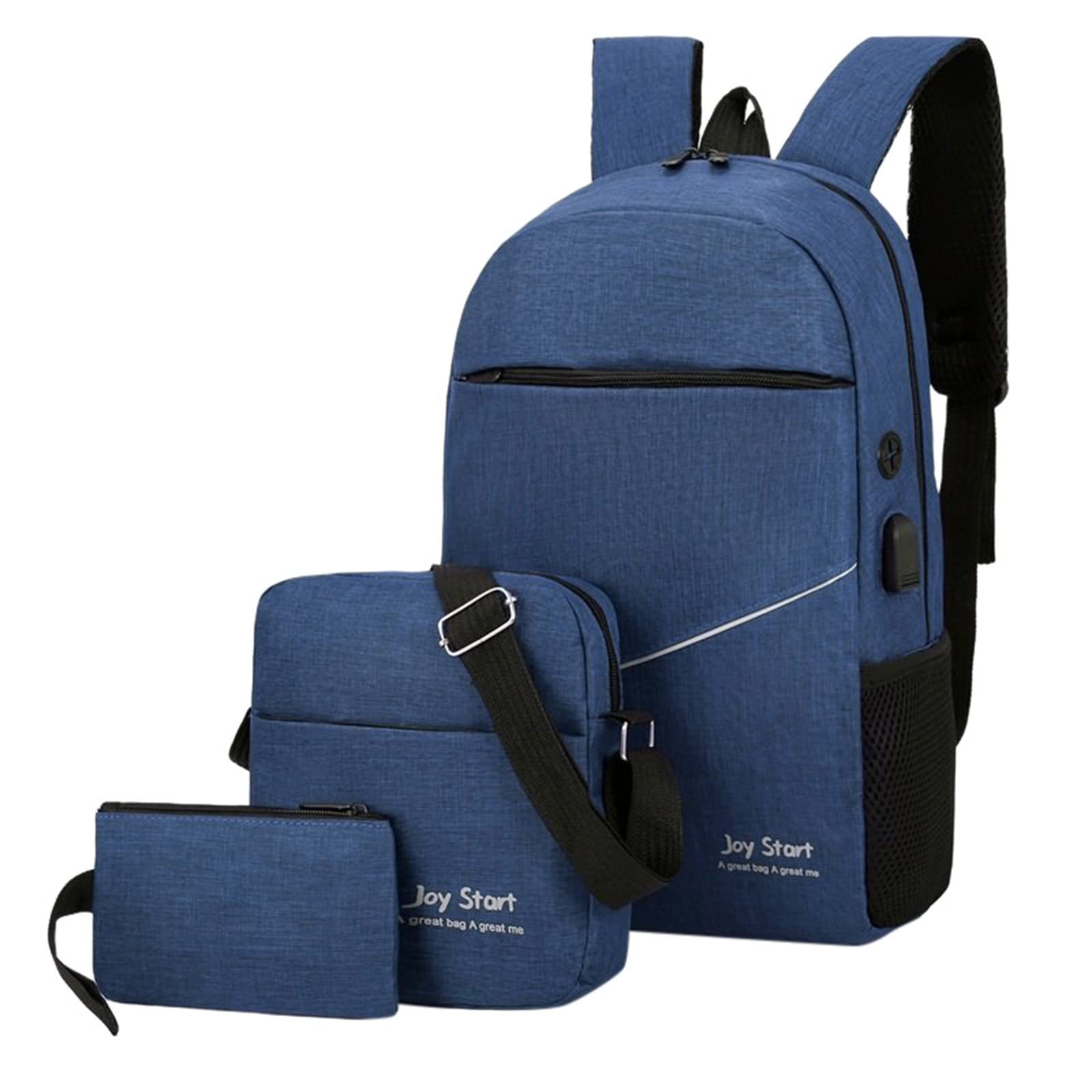 Large DSLR Camera Backpack for Men - Waterproof Travel Backpack with 3-Piece Set & Adjustable Straps (Dark Blue) - Perfect for Photography, Hiking & Airplane Carry-On