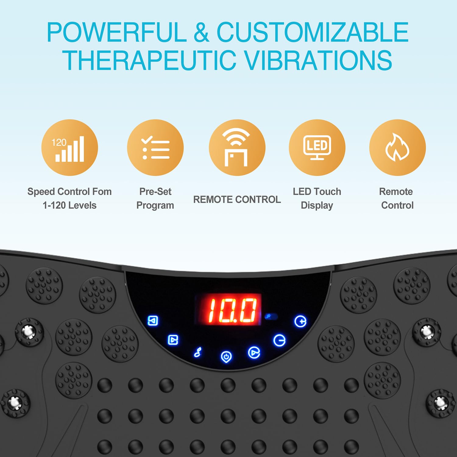 AXV Portable Mini Vibration Plate Exercise Machine for Whole Body Workout - Lymphatic Drainage, Weight Loss, Toning & Shaping - Compact Home Gym Equipment for Fitness & Wellness (Use for Home Workouts, Office Breaks & Recovery)