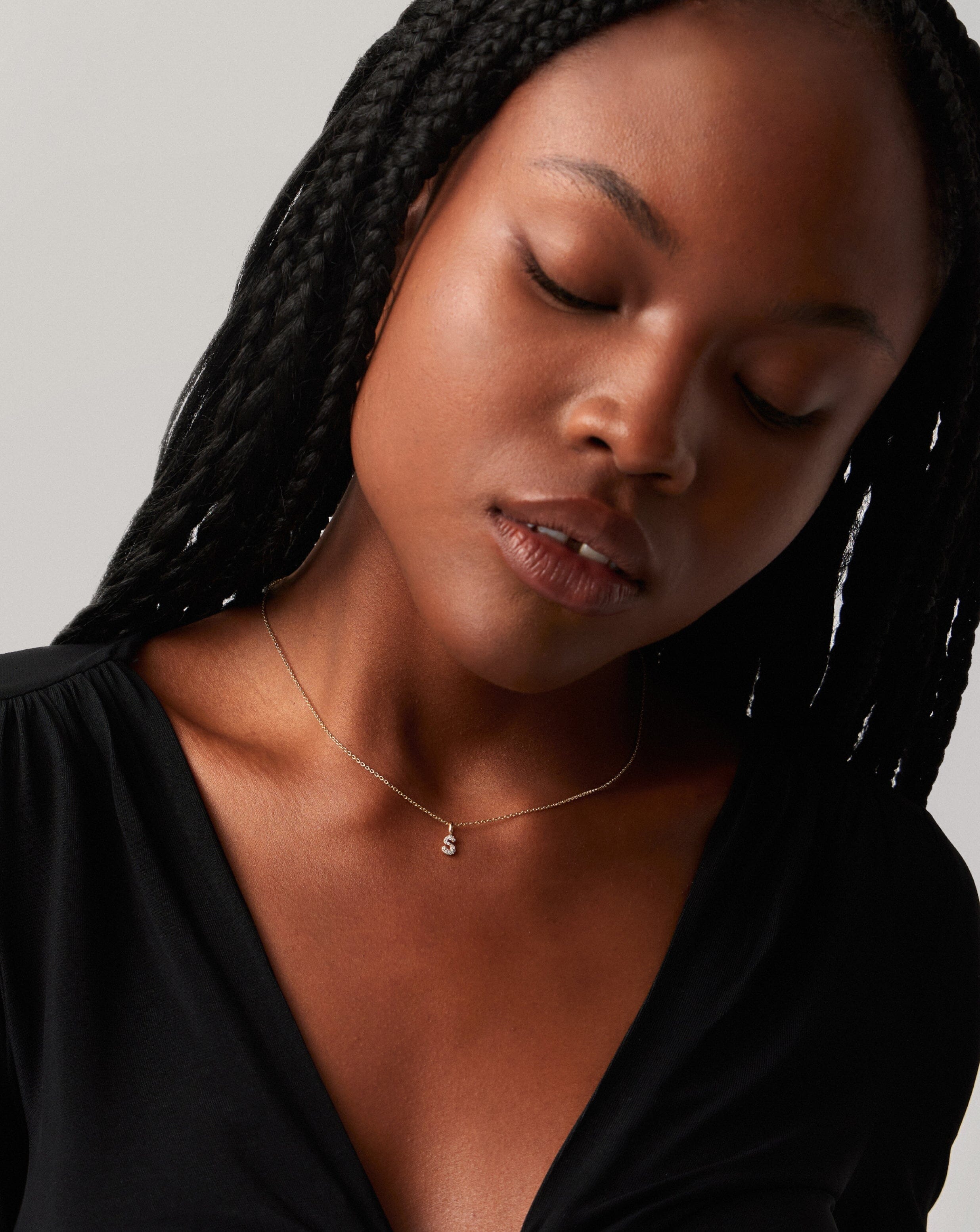 14K Solid Yellow Gold Plated Diamond Initial Mini Pendant Necklace - Personalized Name Letter Jewelry Gift for Women, Perfect for Birthdays, Anniversaries & Special Occasions