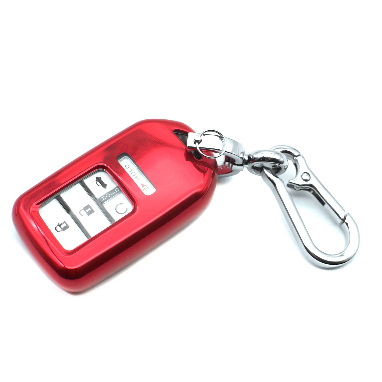 Premium TPU Key Fob Cover for Honda Civic CR-V Accord Odyssey (2016-2023) - Durable Protective Shell Case with Keyless Entry - Perfect for Daily Use, Travel & Car Protection (Red)