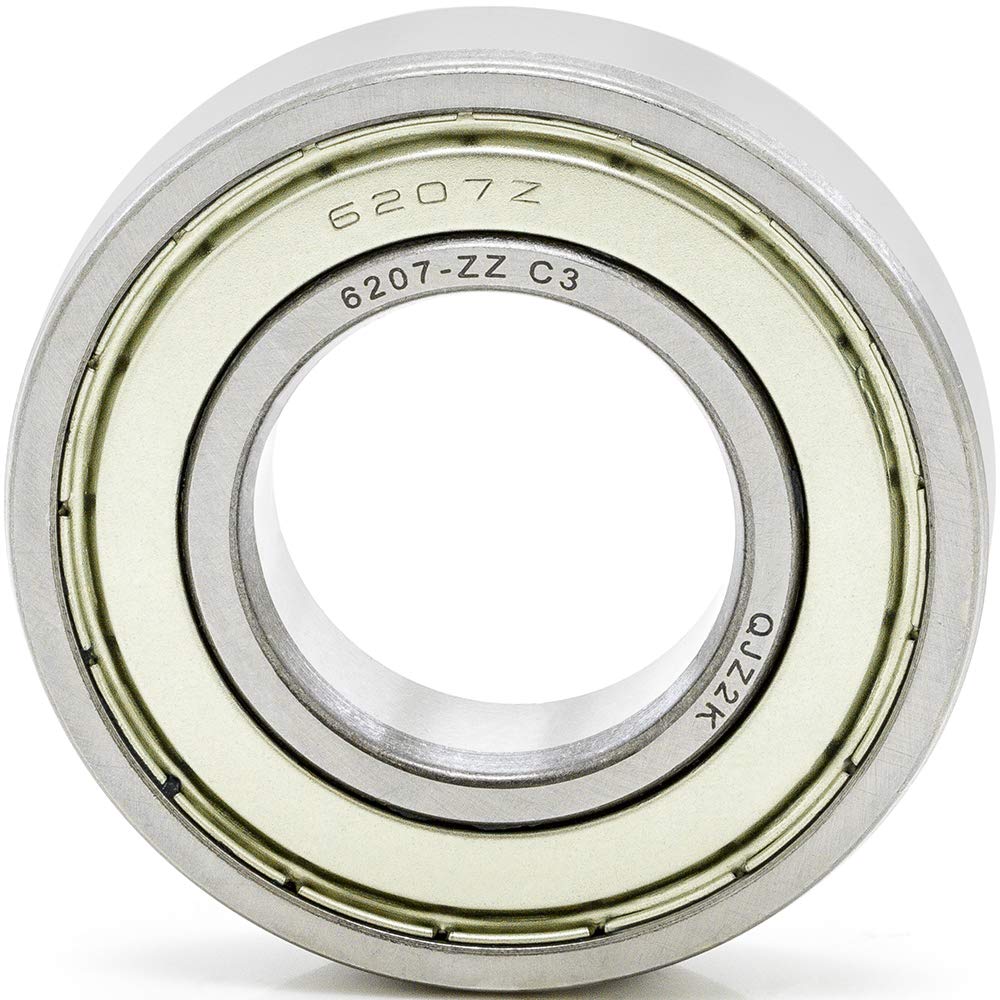10-Pack 6207-ZZ Deep Groove Radial Ball Bearings 35x72x17mm (IDxODxWidth) Double Metal Shield C3 Clearance - Perfect for Electric Motors, Industrial Machinery & Automotive Applications