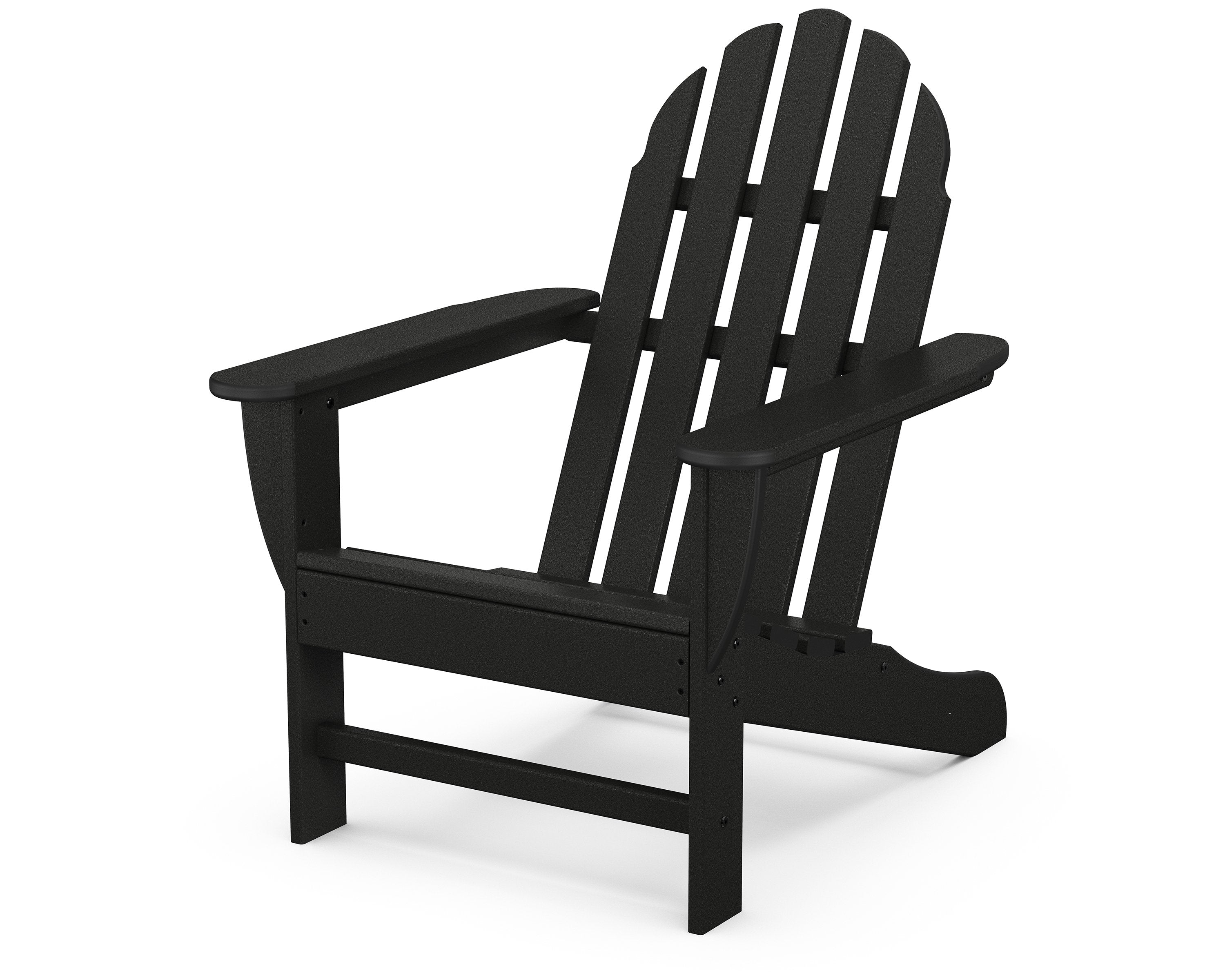 Premium Polywood Black Classic Adirondack Chair - Weather-Resistant Outdoor Furniture for Patio, Garden & Poolside Relaxation