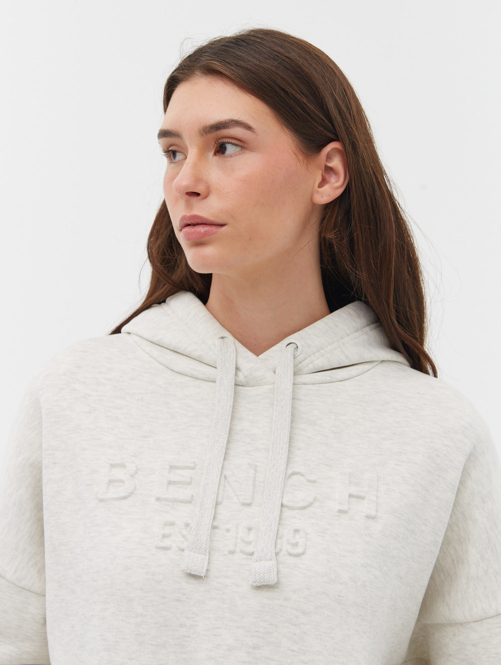 Ivyisla Longline Deboss Hoodie for Women - Stylish Oversized Pullover Sweatshirt for Casual Wear & Street Fashion