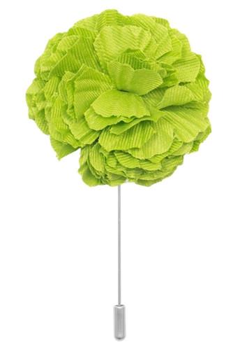 Premium Cotton Lapel Pin in Lawn Green - Elegant Fashion Accessory for Suits, Blazers, and Formal Events