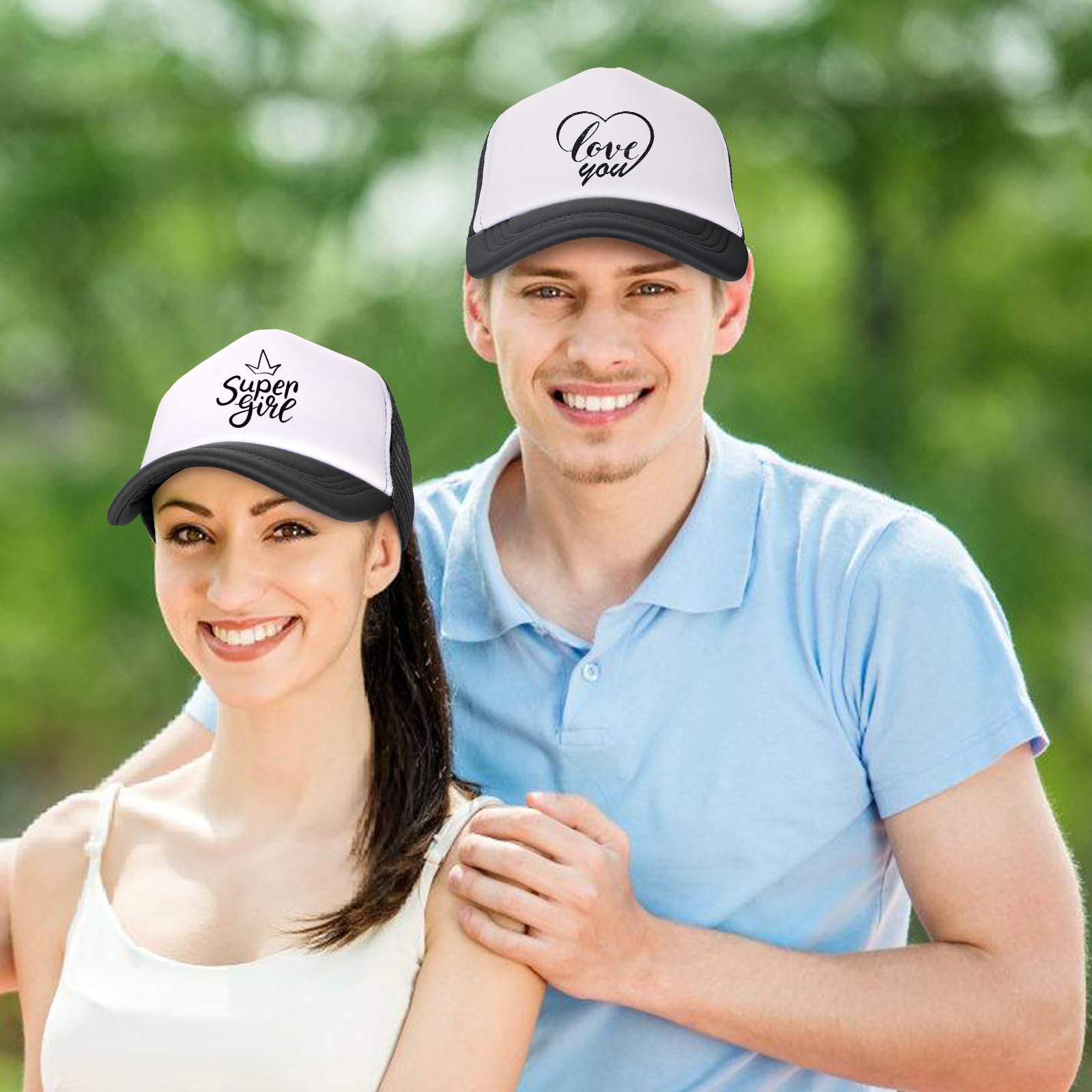 Ultrafun 10 Pack Blank Trucker Hats - Bulk Sublimation Mesh Baseball Caps Adjustable for Men & Women - Perfect for Sports, Outdoor Activities & Custom Printing