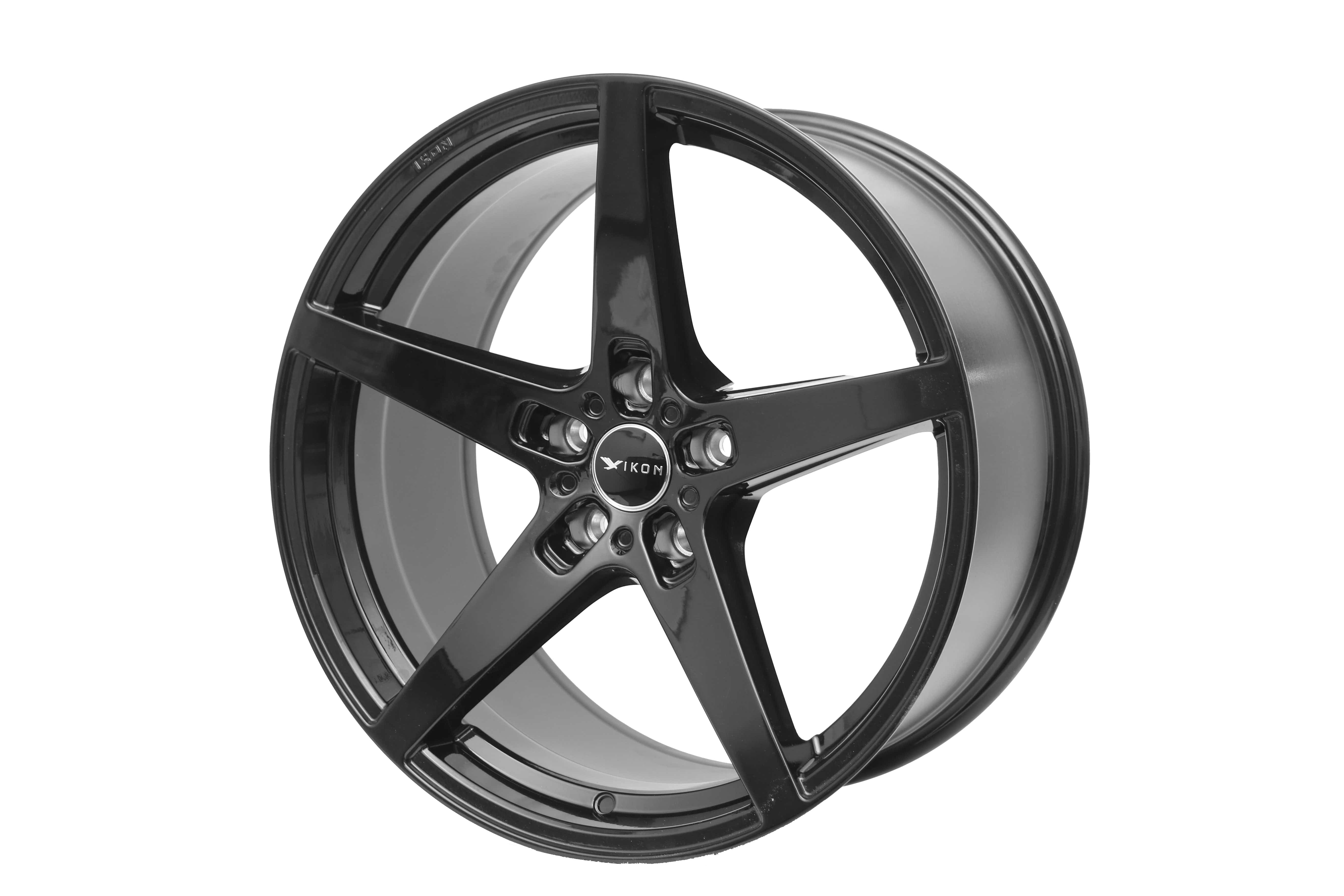 IKON Alloy Wheels IK116 Style 19x8.5 5x114.3 Gloss Black Rims - 72.6mm Hub Bore +35mm Offset - Perfect for Custom Car Upgrades & Performance Tuning