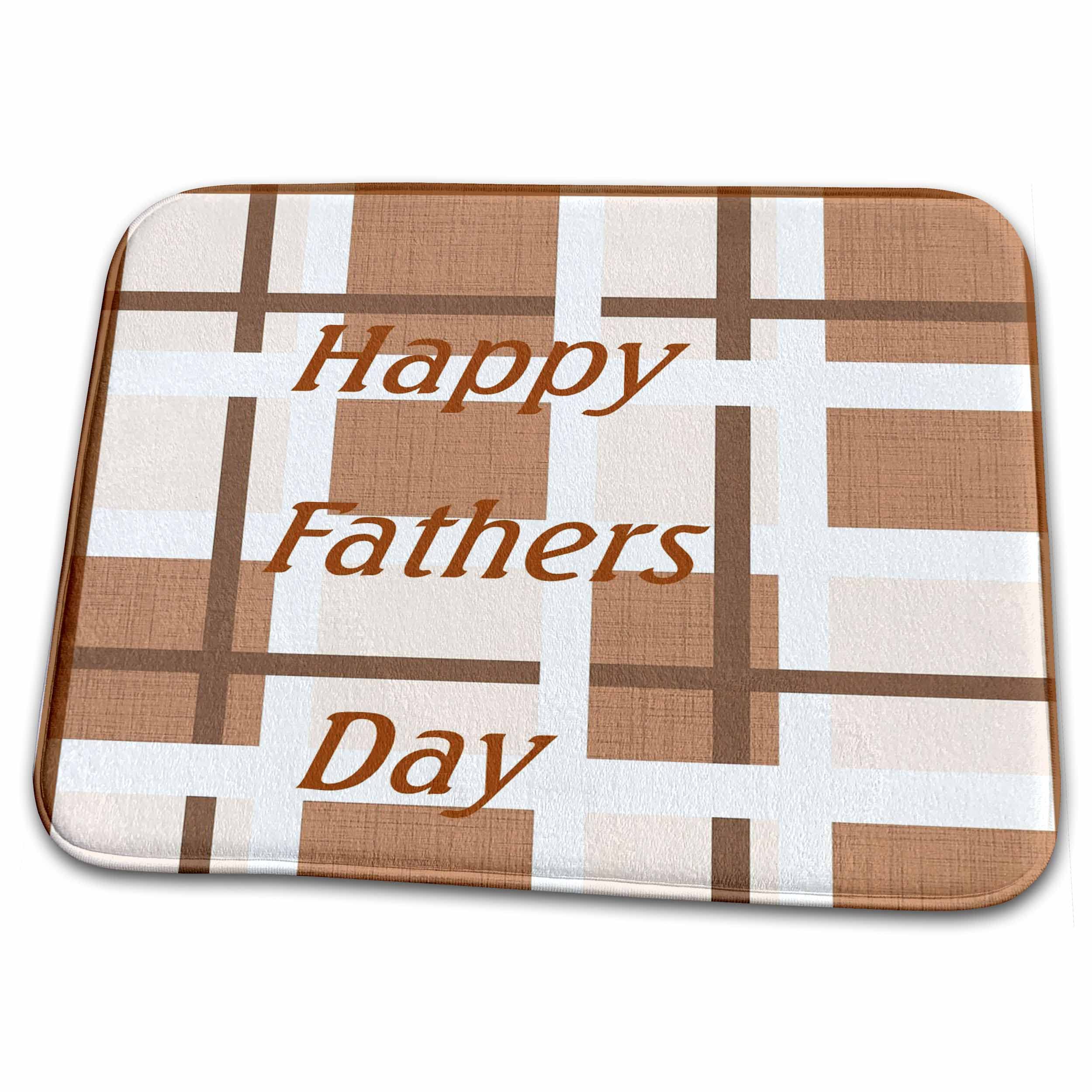 3dRose Happy Father's Day Tan Brown Bathroom Rug Mat - Soft Non-Slip Bath Rug for Dad, Perfect Gift for Father's Day, Housewarming & Home Decor (rug-312627-1) - Ideal for Bathroom, Shower, Laundry Room & Entryway