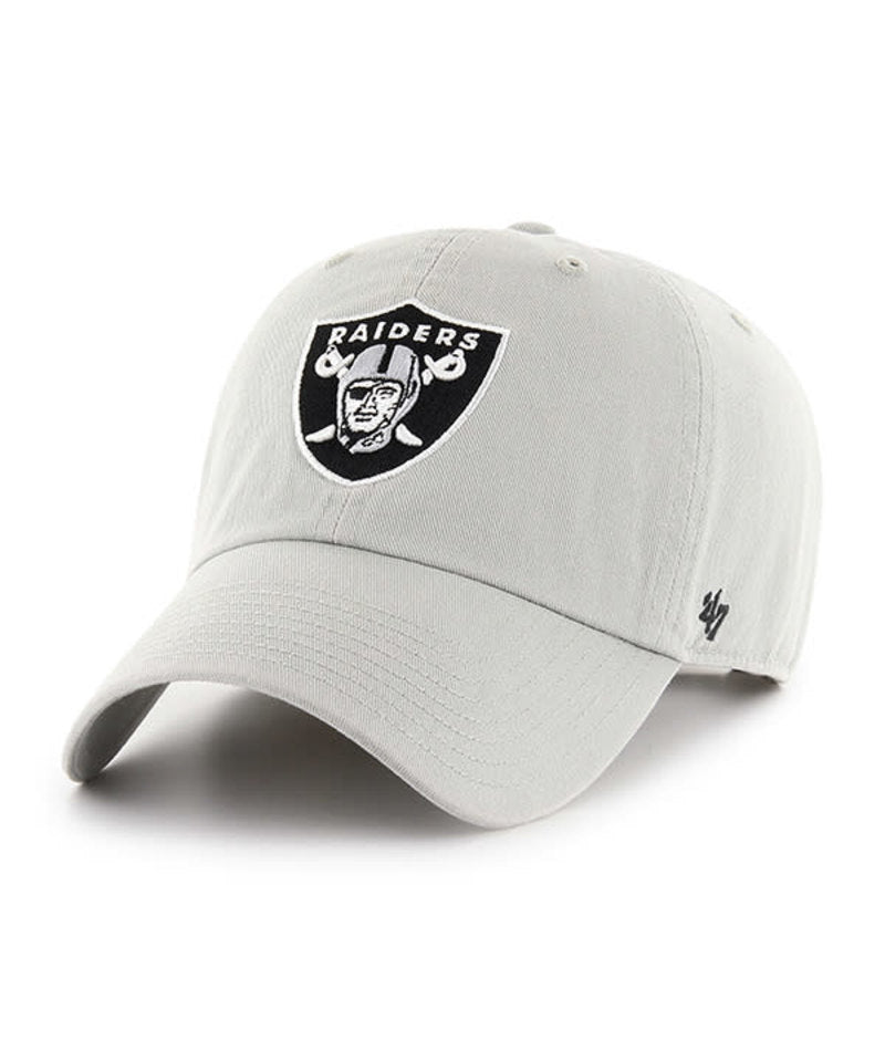 47 Brand Las Vegas Raiders Cleanup Adjustable Baseball Cap - Gray | Officially Licensed NFL Hat for Men & Women | Perfect for Game Day, Tailgating & Casual Wear