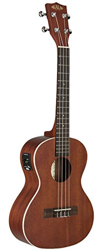 Kala KA-TE Mahogany Tenor Acoustic-Electric Ukulele Bundle with Gig Bag, Tuner, DVD & Polishing Cloth - Perfect for Beginners, Performances & Travel