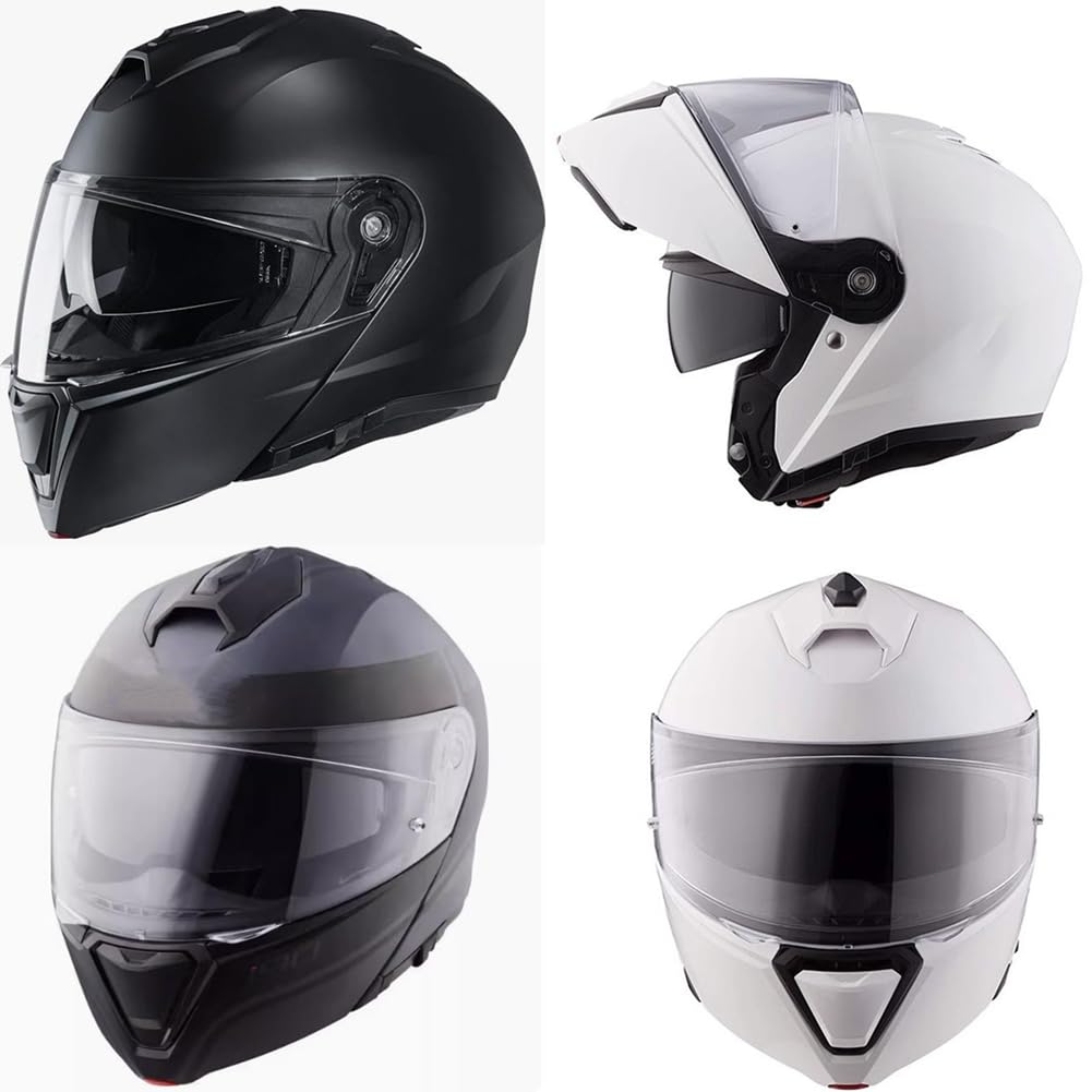 HJC i90 Helmet Visor Replacement - HJ-33 UV Protected Face Shield for Motorcycle Helmets (Light Black, Day & Night Use) - Perfect for Commuting, Racing and Outdoor Riding Protection