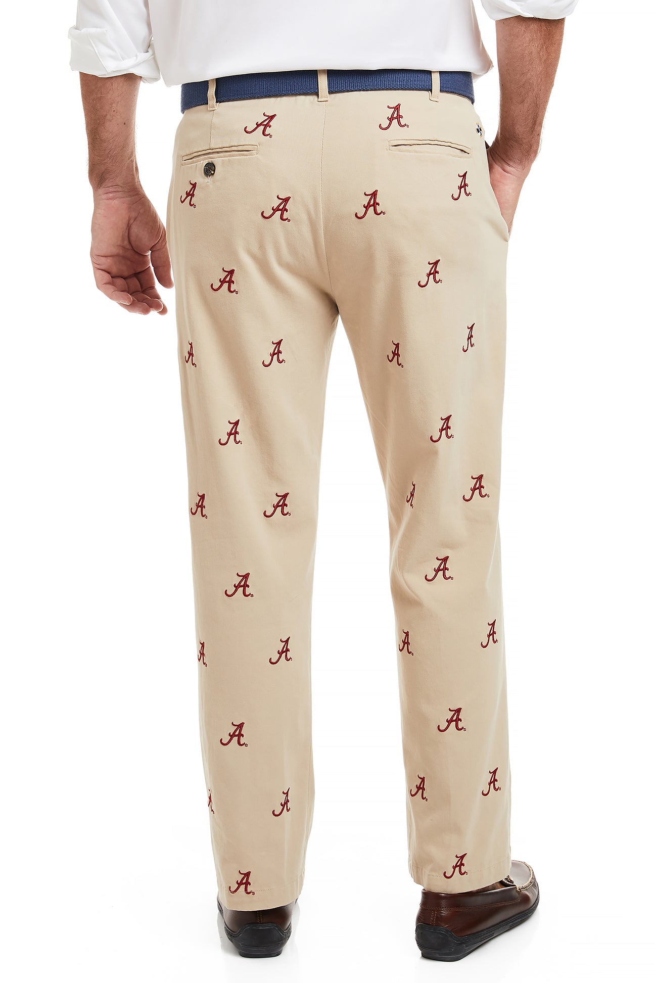 Alabama Collegiate Stretch Twill Pants for Men - Comfortable Khaki Casual Trousers for School, Work & Everyday Wear