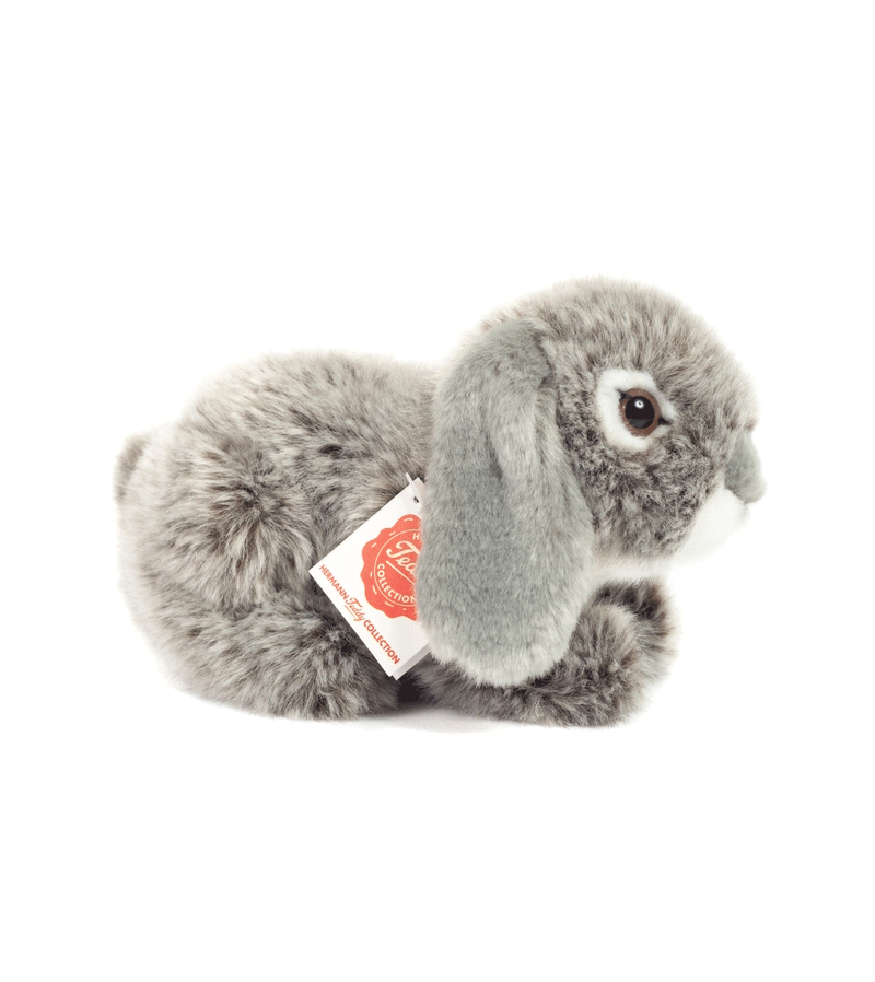 Soft Grey Plush Rabbit Stuffed Animal by Teddy Hermann - Cute & Cuddly Gift for Kids, Baby Shower, Easter, and Nursery Decor