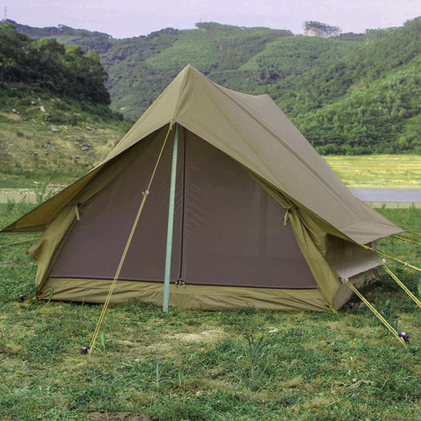 2 Person Waterproof Retro Camping Tent - Portable & Lightweight Oxford Fabric Tent for Outdoor Adventures, Hiking, Backpacking & Rainy Weather Camping
