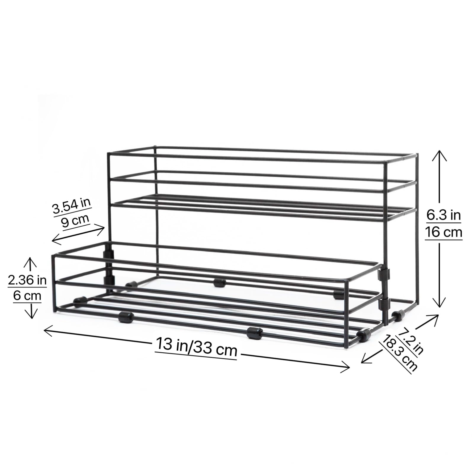 8 Bottle Coffee Syrup Rack Organizer - 2 Tier Countertop Stand for Coffee Bar, Wine & Cocktail Bottles - Perfect for Home Bars, Cafes & Restaurants Display