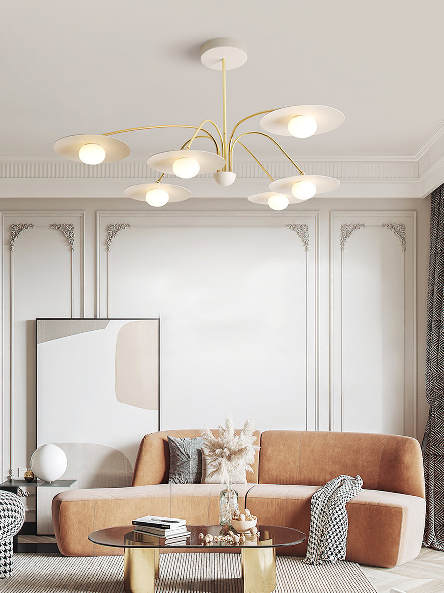 Elegant Champignon Chandelier - Modern Mushroom-Shaped Ceiling Light Fixture for Dining Room, Bedroom & Living Room Decor