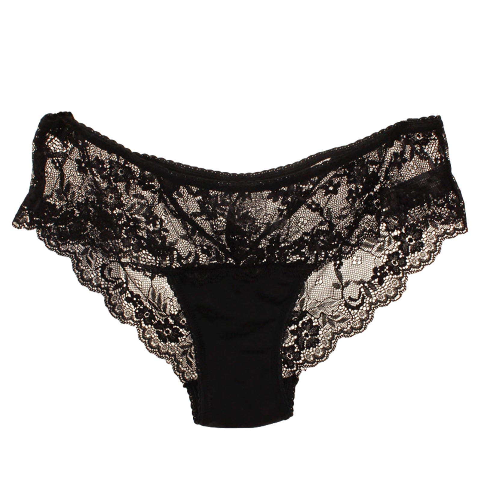 Sexy Lace See-Through Panties for Women - Breathable Lingerie & Nightgown Dress - Perfect for Date Night, Boudoir Photography and Romantic Occasions