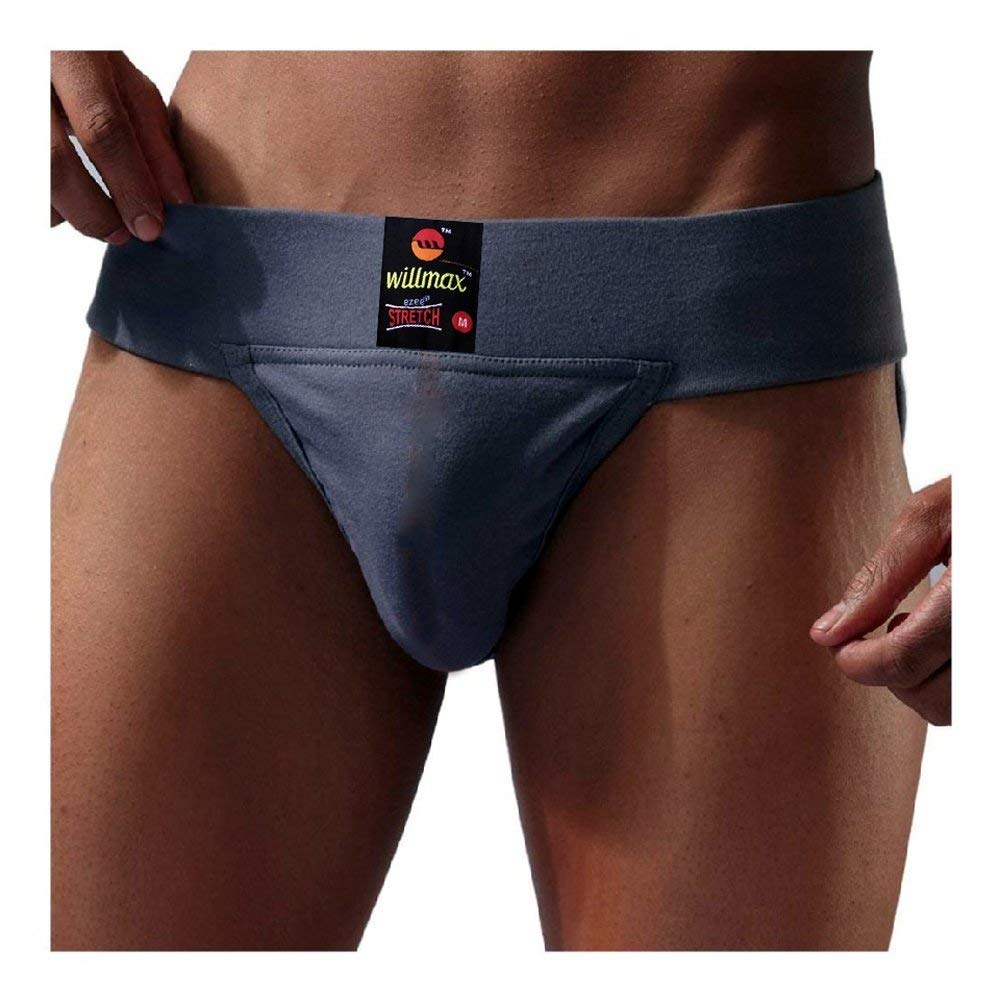 WMX Men's Athletic Support Briefs with Cup Pocket - 2 Pack - Cotton Gym Underwear for Workout, Running & Sports - Comfortable & Breathable Workout Underwear for Active Men