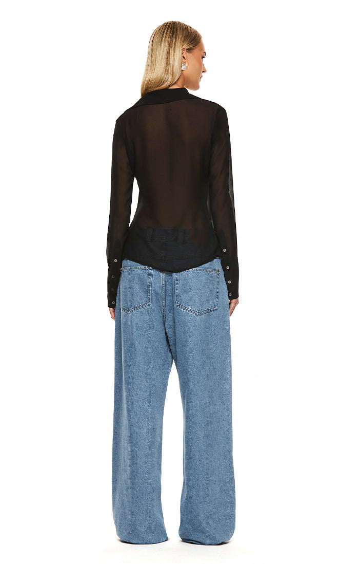 THE MAGDA BLACK SHIRT - Premium Women's Fashion Top for Casual Wear, Office & Night Out | Soft Comfortable Cotton Blend Tee