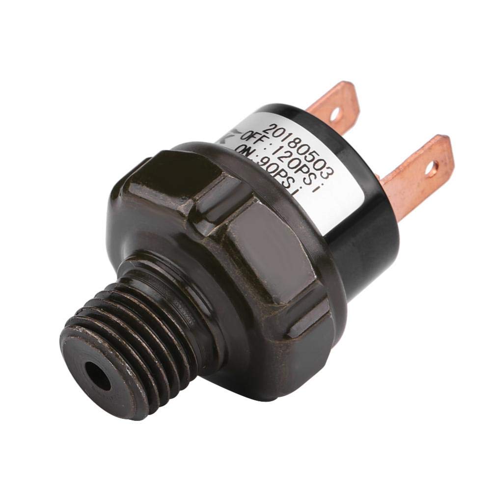 Aramox 12V Air Compressor Pressure Control Switch - Automatic 90-120PSI Adjustable for Car Tires, Inflatable Boats & Air Mattresses