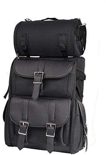 Waterproof Motorcycle Sissy Bar Bag - Large Capacity Storage for Cruiser Bikes, Durable Travel Luggage for Harley Davidson & Touring Motorcycles - Perfect for Road Trips, Commuting & Adventure Riding