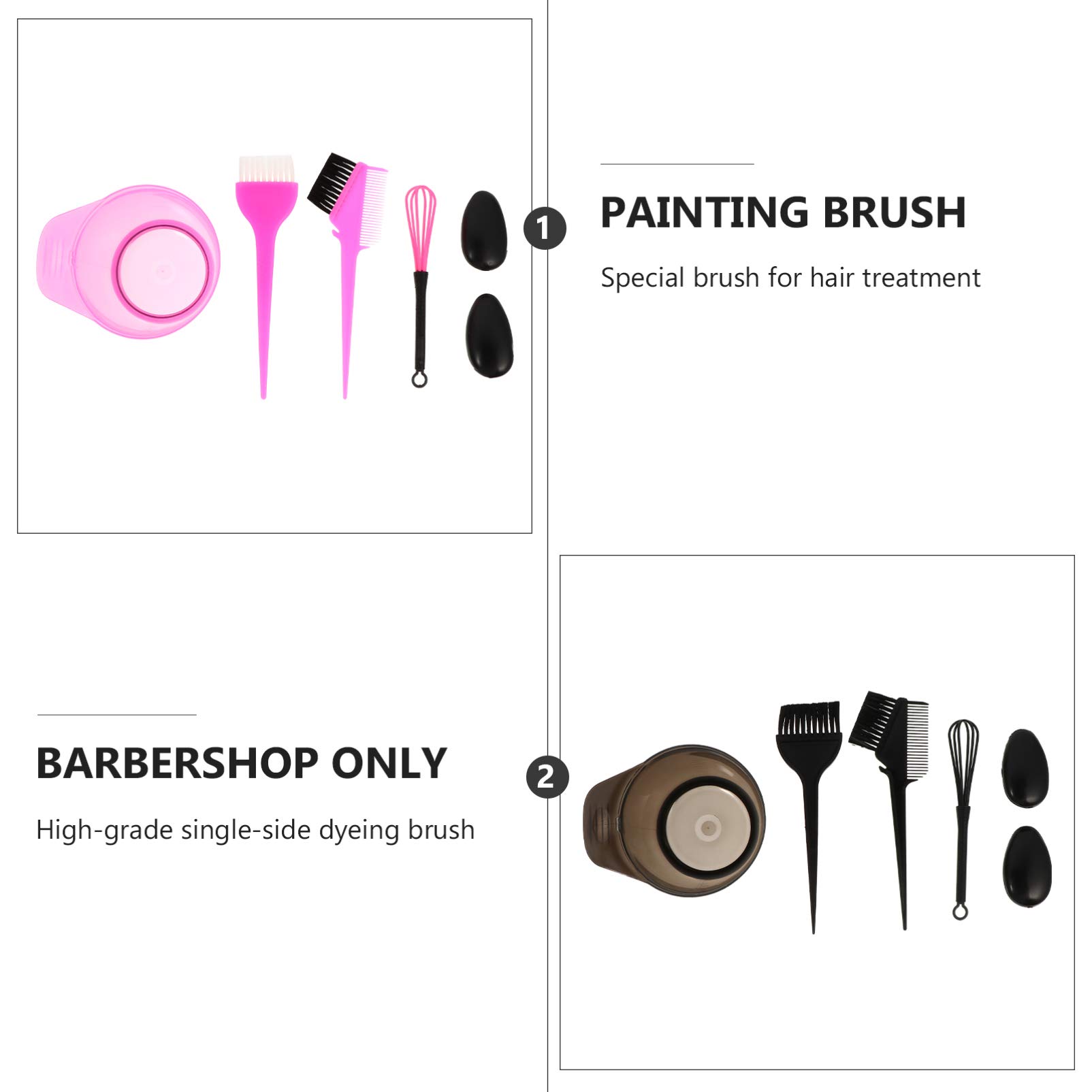 3-Piece Hair Dye Mixing Bowl Kit with Tint Brush & Combs - Professional Hair Coloring Tools for Salon & Home Use - Perfect for DIY Hair Treatment, Highlights & Styling