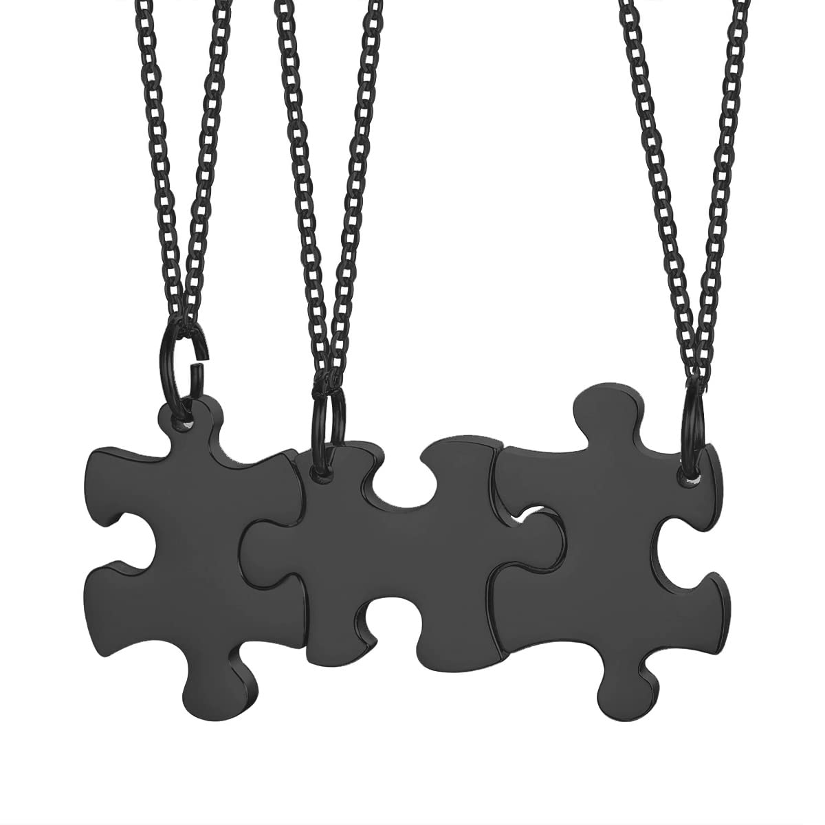 Personalized 3-Piece Friendship Necklace Set - Moon Sun Star Puzzle Pendant for Best Friends & Bridesmaids Gifts